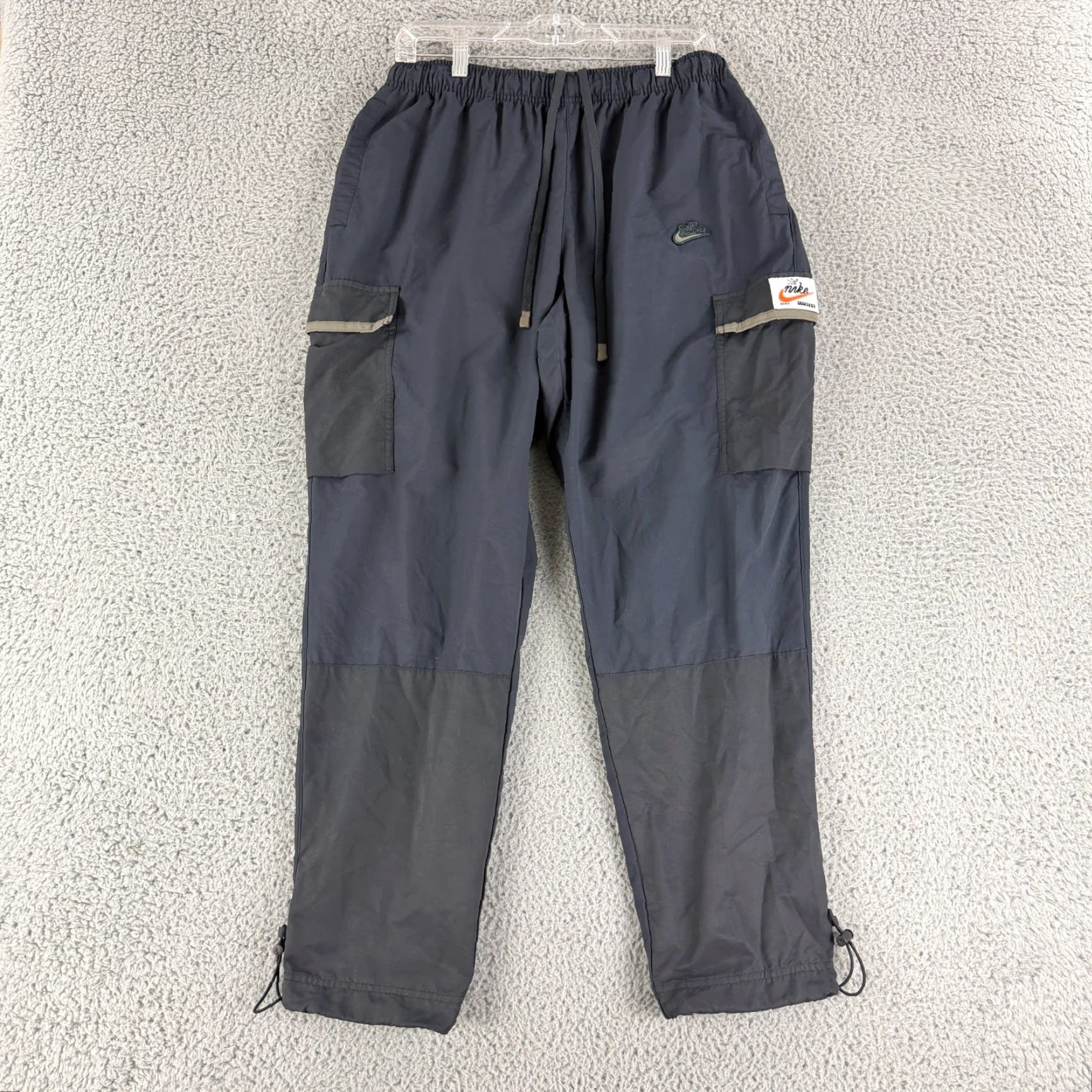 Nike Nike Sportwear Woven Pants Mens L Black Crago Pocket Drawstring Jogger Athletic Pockets Team Nike Mens Clothing Size US 33 - 2 Thumbnail