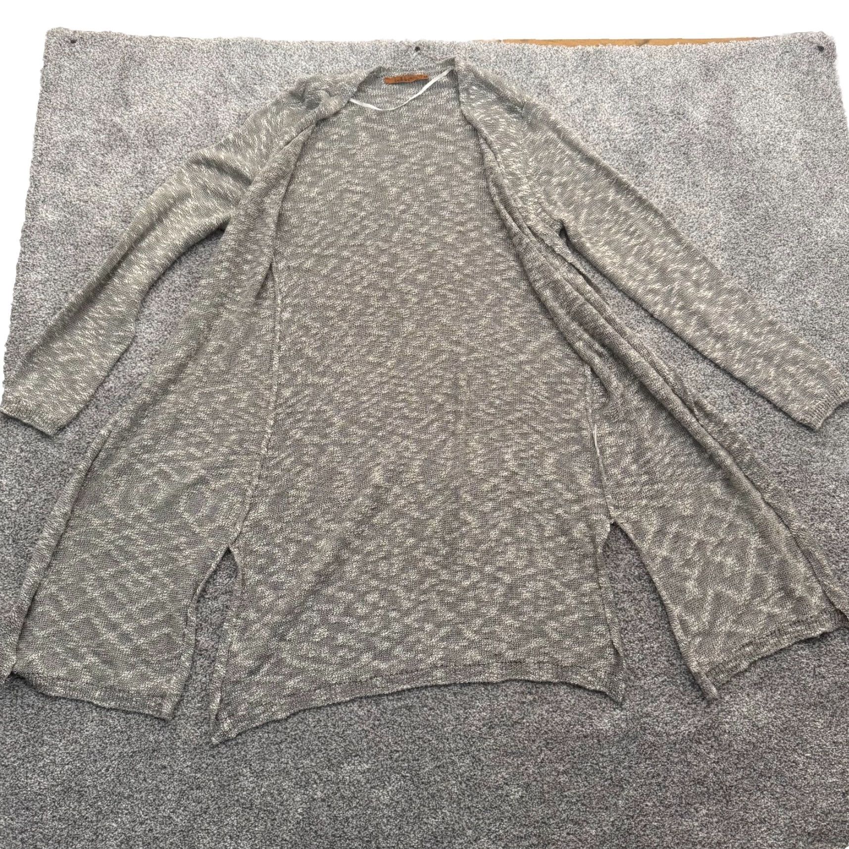 Vintage Belldini Open Front Sweater Duster Womens Size M Lagenlook Layering Cozy Cardigan Lightweight Gray Bohemian Fall Winter Spring Womens Size M / US 6-8 / IT 42-44 - 4 Thumbnail