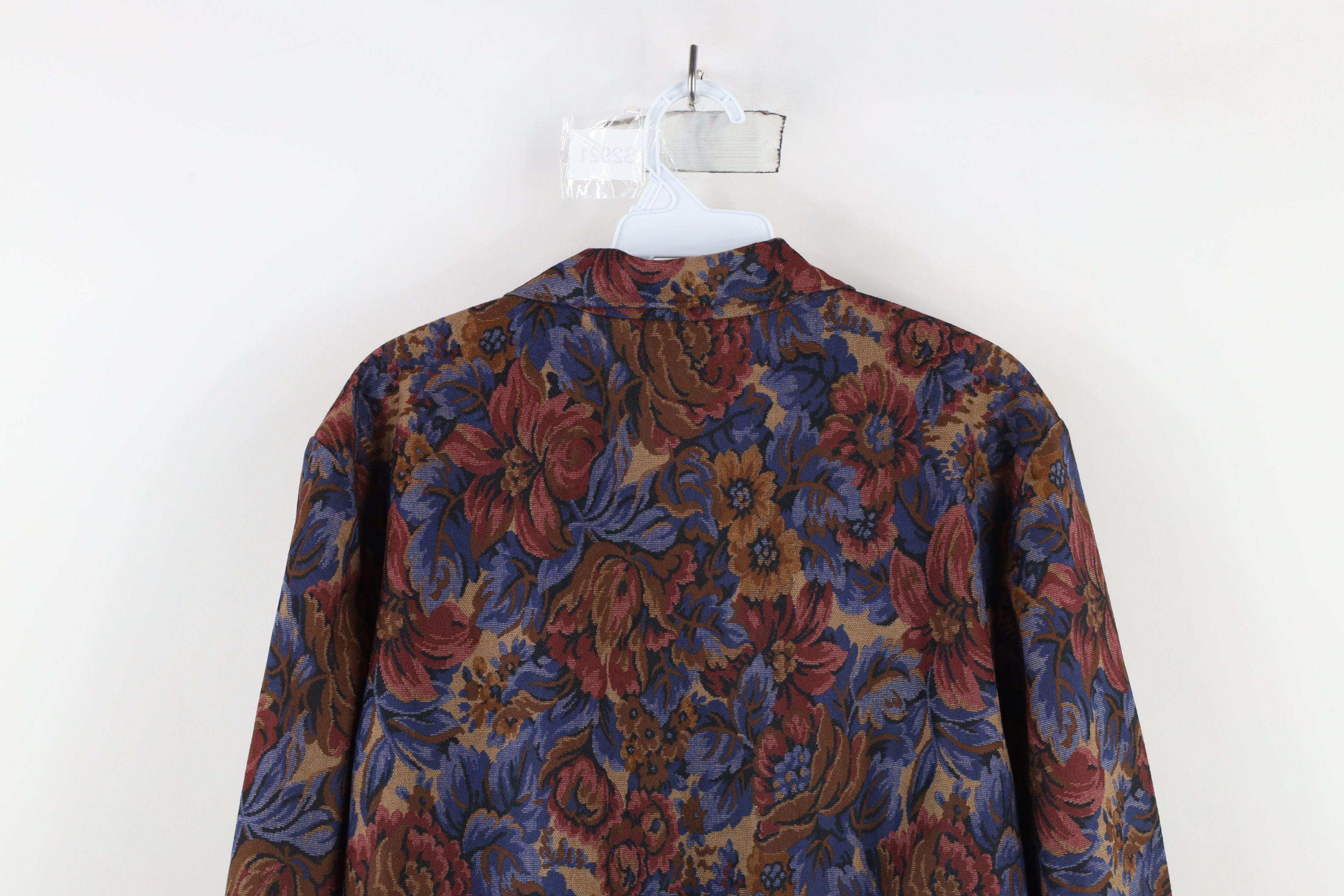 Vintage Vintage 90s Streetwear Floral One Button Blazer Jacket USA Size XXL / US 16-18 / IT 52-54 - 11 Thumbnail