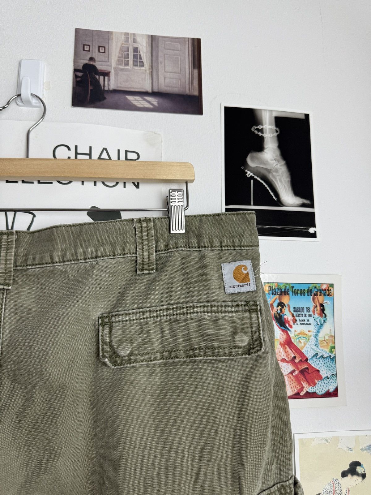 Carhartt Vintage 90s Carhartt baggy khaki cargo shorts 44 skate usa Size US 44 / EU 60 - 3 Thumbnail