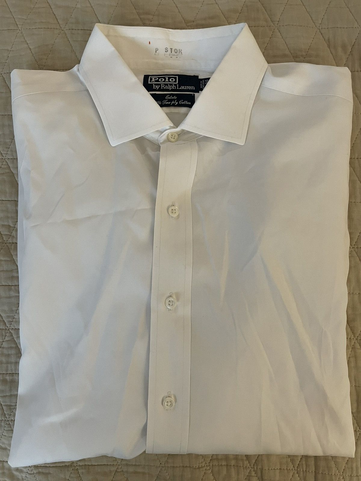 Polo Ralph Lauren × Vintage Estate Two-Ply Cotton Spread Collar French Cuff Shirt Size US XL / EU 56 / 4 - 1 Thumbnail