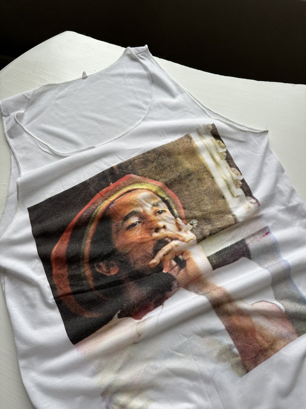 Bob Marley × Vintage Vintage Bob Marley Jersey T Shirt Sleeveless Size US L / EU 52-54 / 3 - 5 Thumbnail