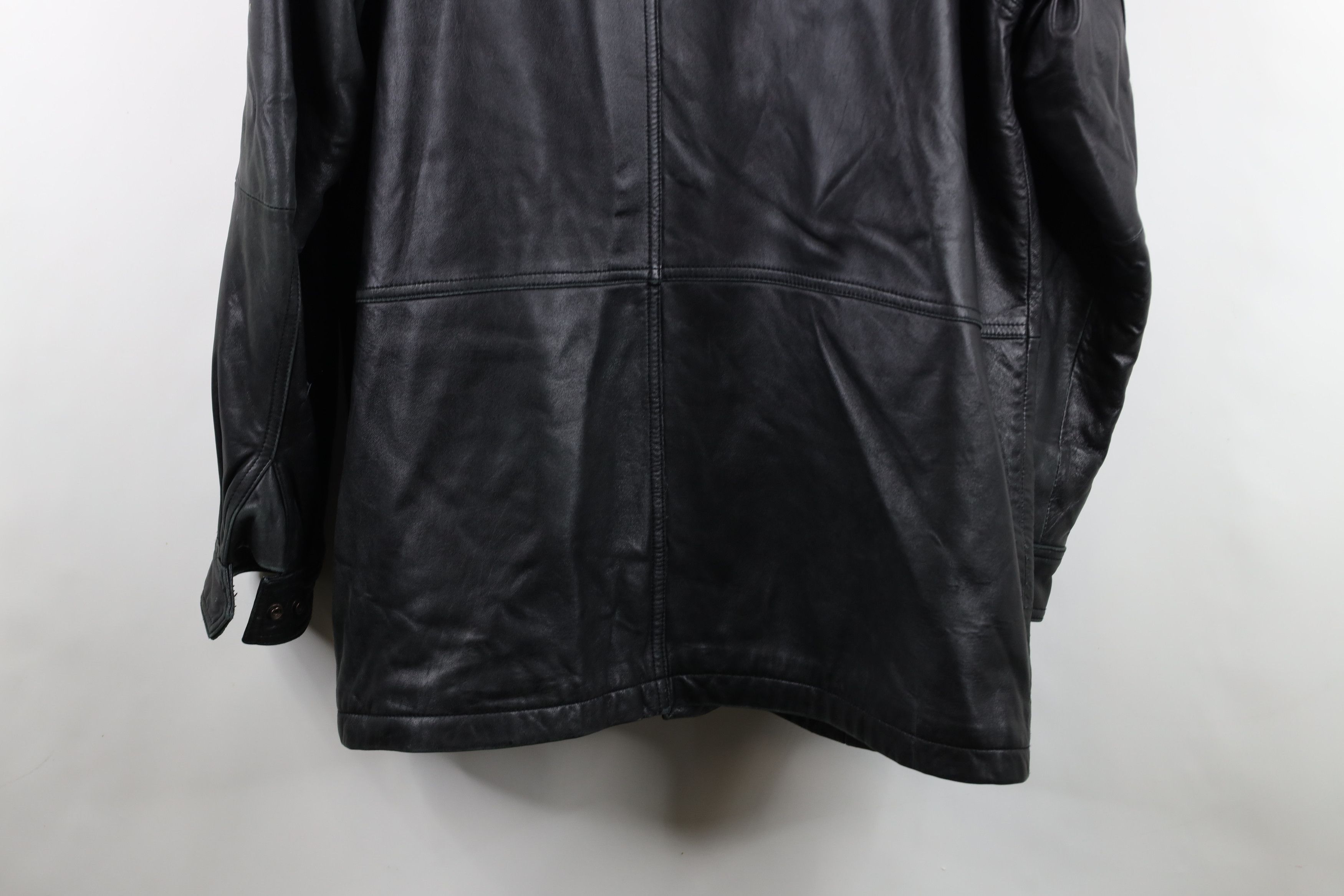 Jos. A. Bank Vintage Jos A Bank Quilted Leather Full Zip Jacket Black Size US L / EU 52-54 / 3 - 16 Thumbnail