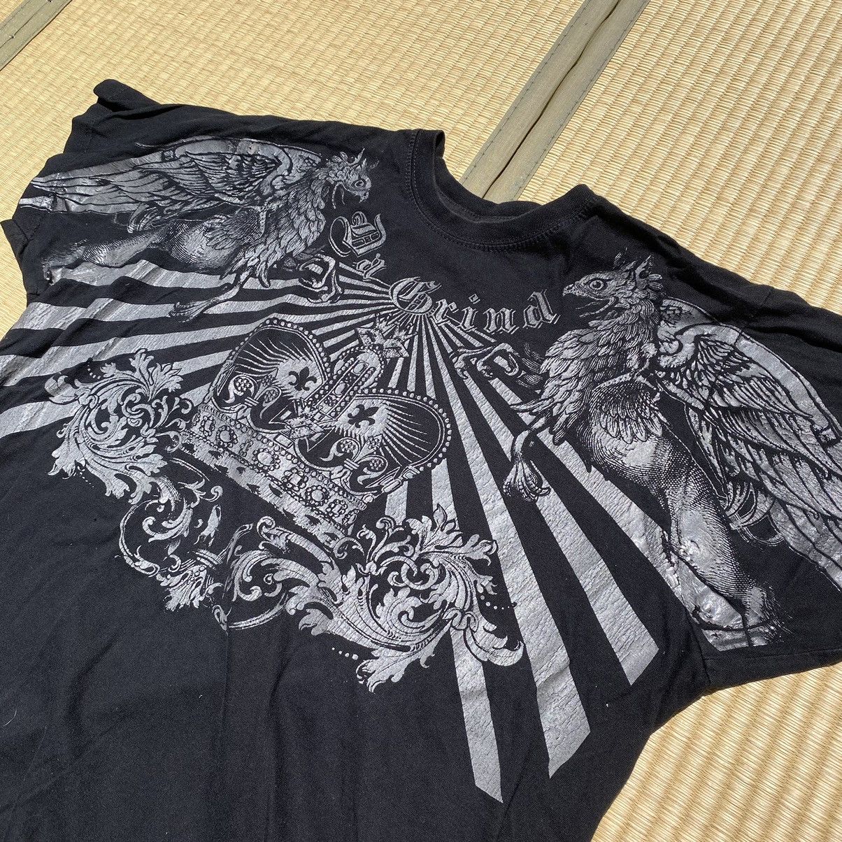 Affliction × Japanese Brand × Vintage Vtg Y2K Da Gring Phoenix Big Print Gothic Grunge Tee Size US L / EU 52-54 / 3 - 4 Thumbnail
