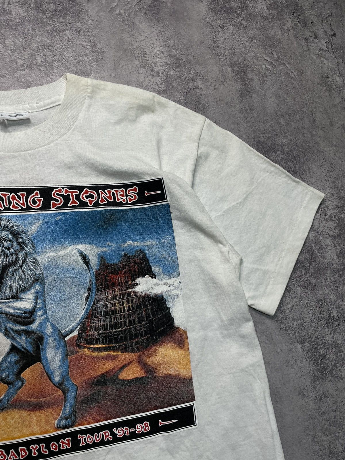 Band Tees Vtg ROLLING STONES 97 Bridges To Babylon Tour Band T-Shirt Size US L / EU 52-54 / 3 - 3 Thumbnail