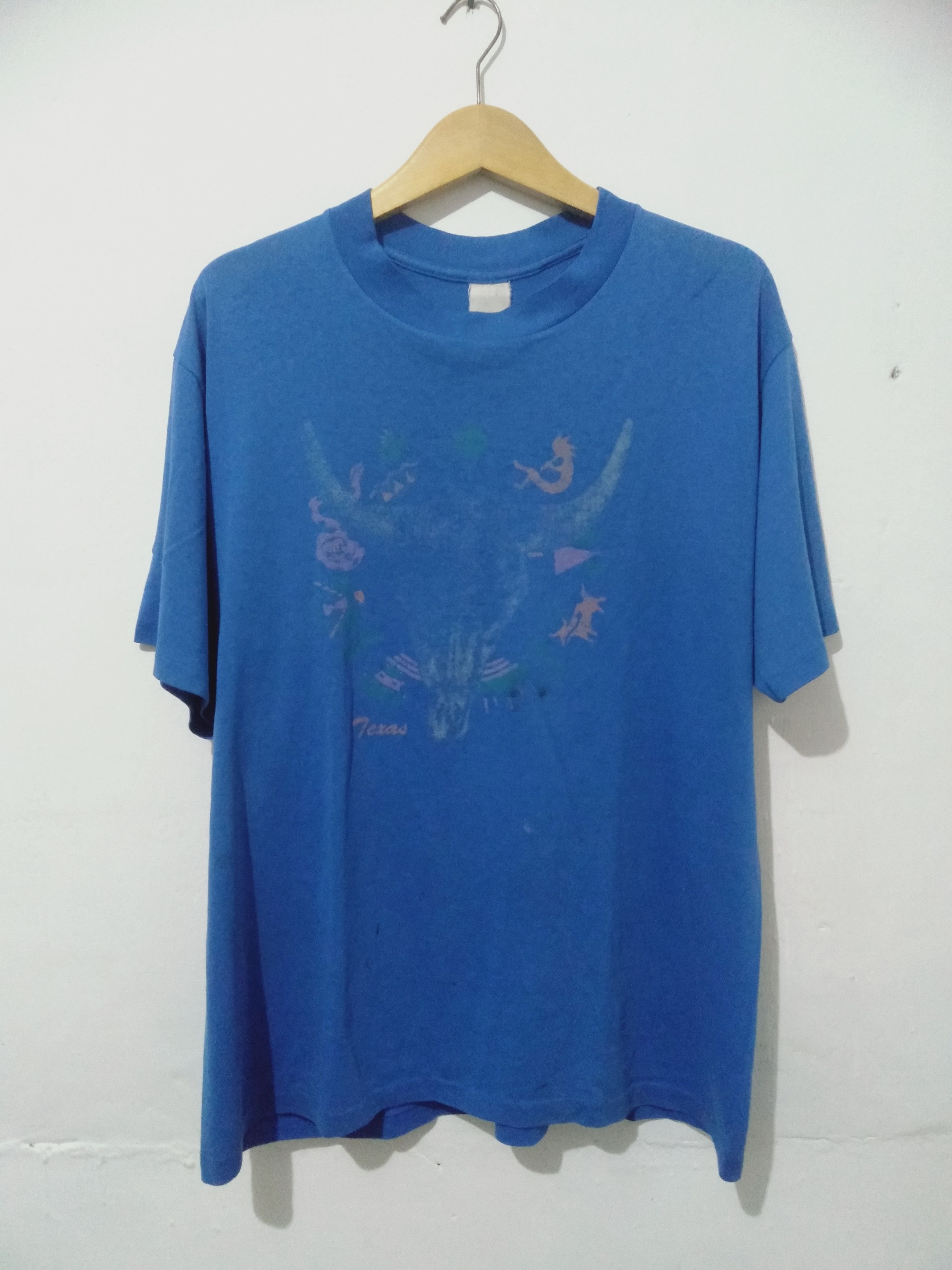 Vintage Vintage texas Faded Blue Size US XL / EU 56 / 4 - 1 Thumbnail