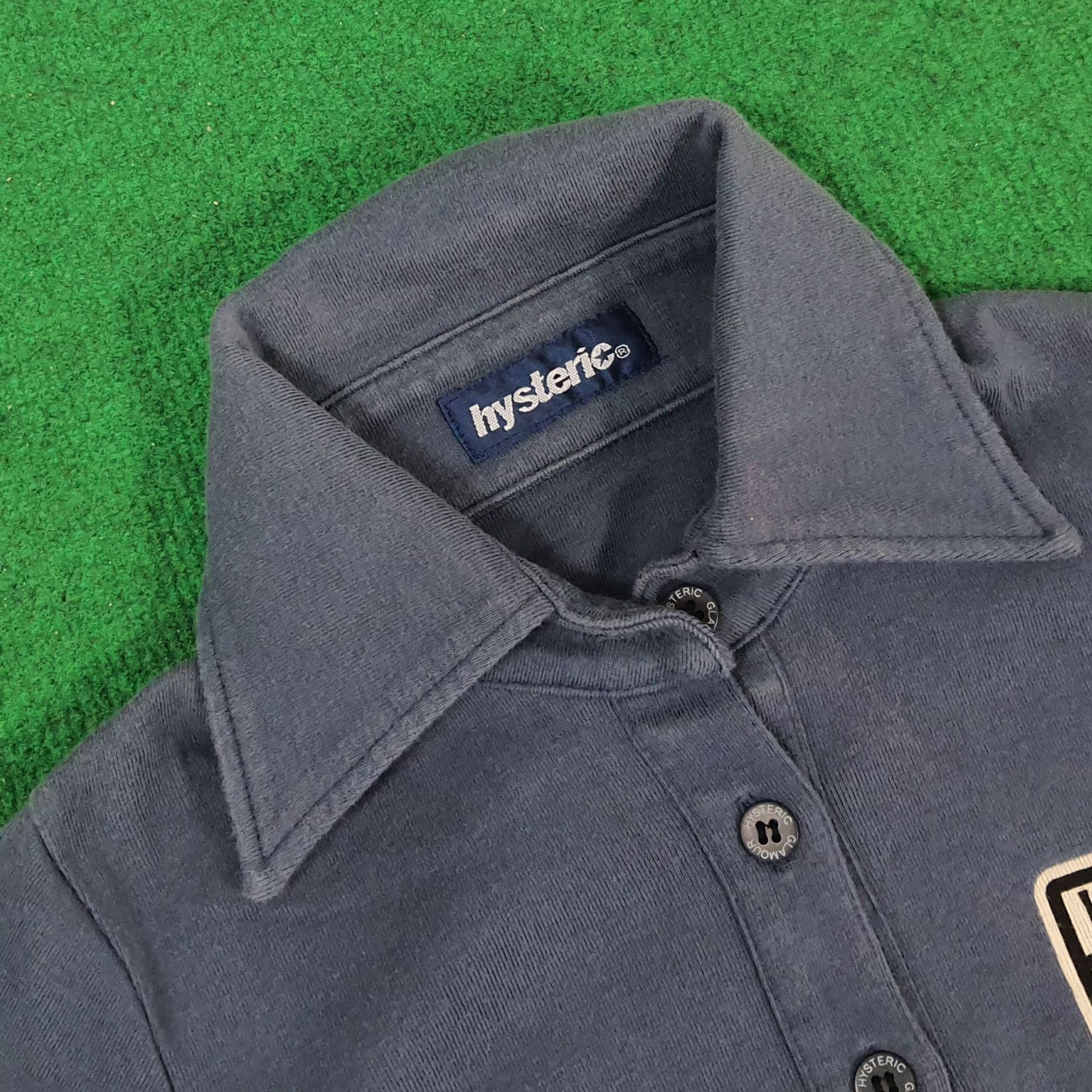 Hysteric Glamour × Japanese Brand × Vintage Vintage Hysteric Glamour Hyss Army Long Sleeve Polo Shirt Size XXS / US 00 / IT 34 - 4 Thumbnail