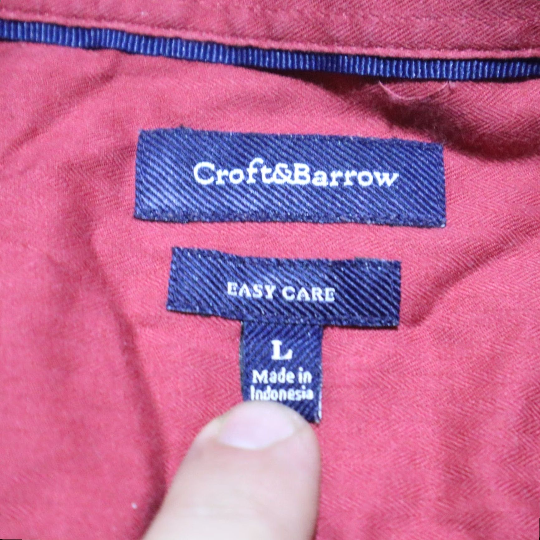 Croft & Barrow VINTAGE Croft & Barrow Men’s Short Sleeve Button-Up Shirt Adult Large Red Casual Cotton Blend Size US L / EU 52-54 / 3 - 3 Thumbnail