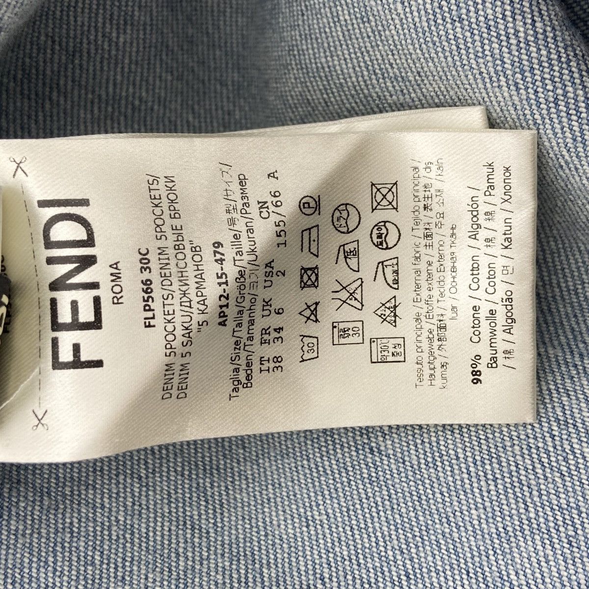 Fendi Fendi Light Blue Jeans K26WX Size 26" / US 2 / IT 38 - 6 Thumbnail