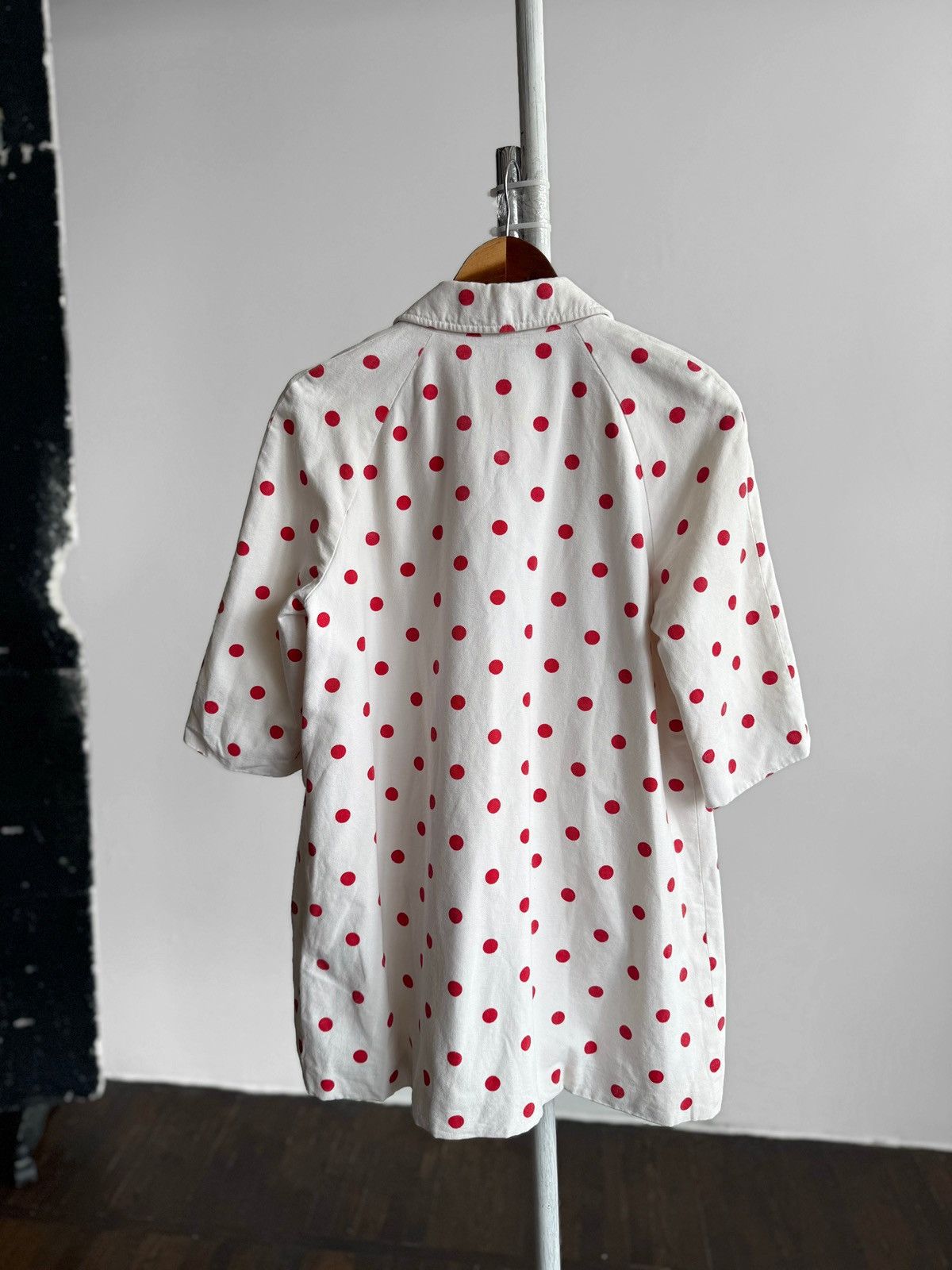 Aquascutum Aquascutum London Womens White Red Polka Dot Coat Jacket Size L / US 10 / IT 46 - 4 Thumbnail