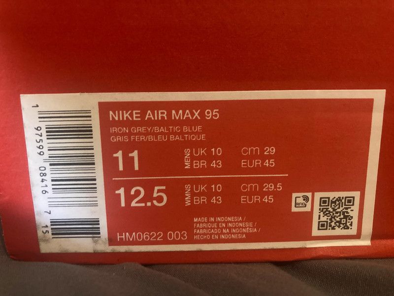 Nike Nike Air Max 95 - Grey Volt - UK 10 Size US 11 / EU 44 - 5 Thumbnail