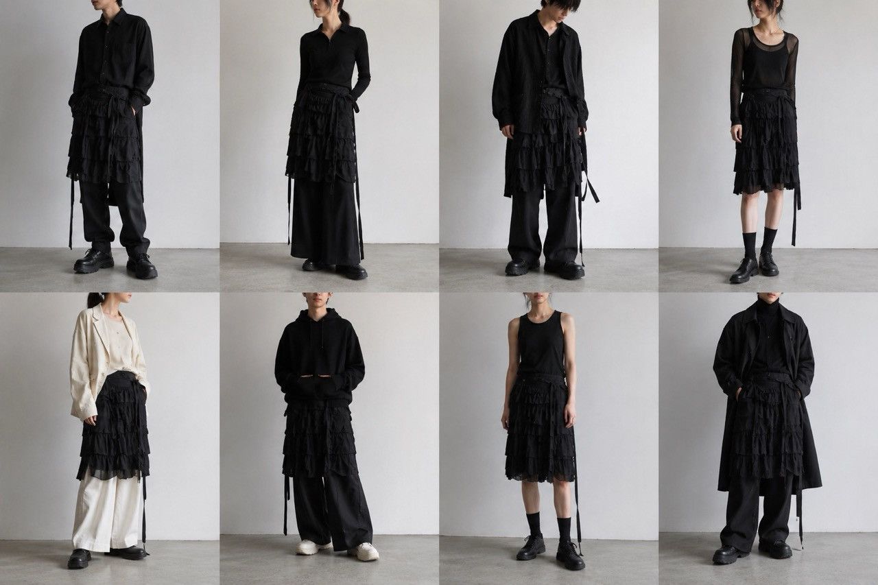 Comme des Garcons Homme Plus COMME des GARCONS HOMME PLUS Deconstructed Wrap Skirt Apron Size 42" / US 20 - 5 Thumbnail