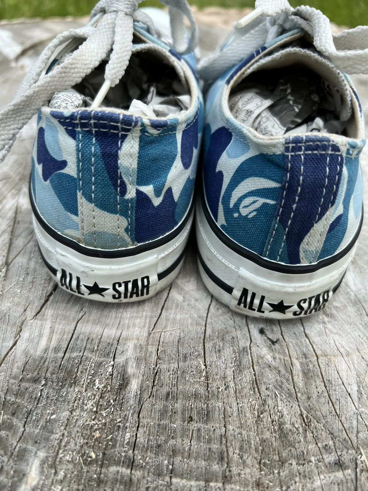 Bape × Converse Bape x Converse Blue Camo Sneakers Size US 5 / EU 37 - 4 Thumbnail