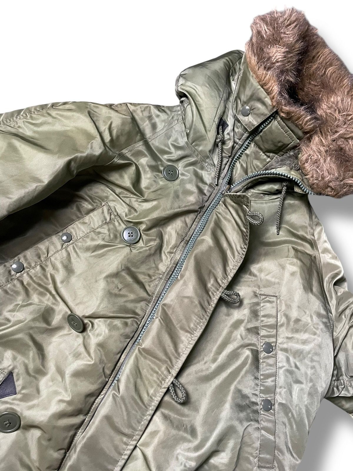 Alpha Industries × Japanese Brand × Vintage Alpha Industries N-3B Fur Hooded Jacket (110) Size US M / EU 48-50 / 2 - 7 Thumbnail