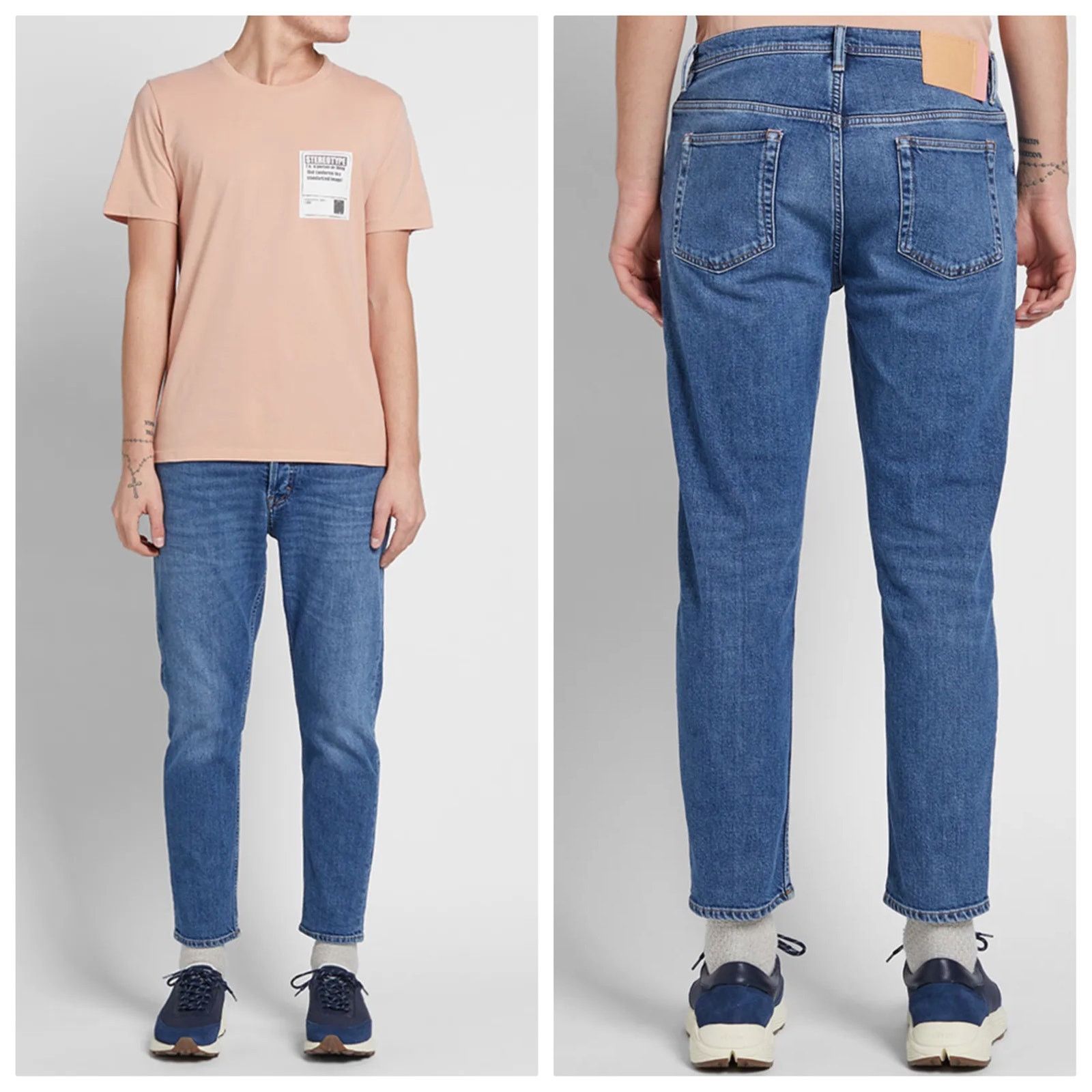 Acne Studios ACNE Studios River Slim Tapered Jean Mid Blue Size US 32 / EU 48 - 1 Thumbnail