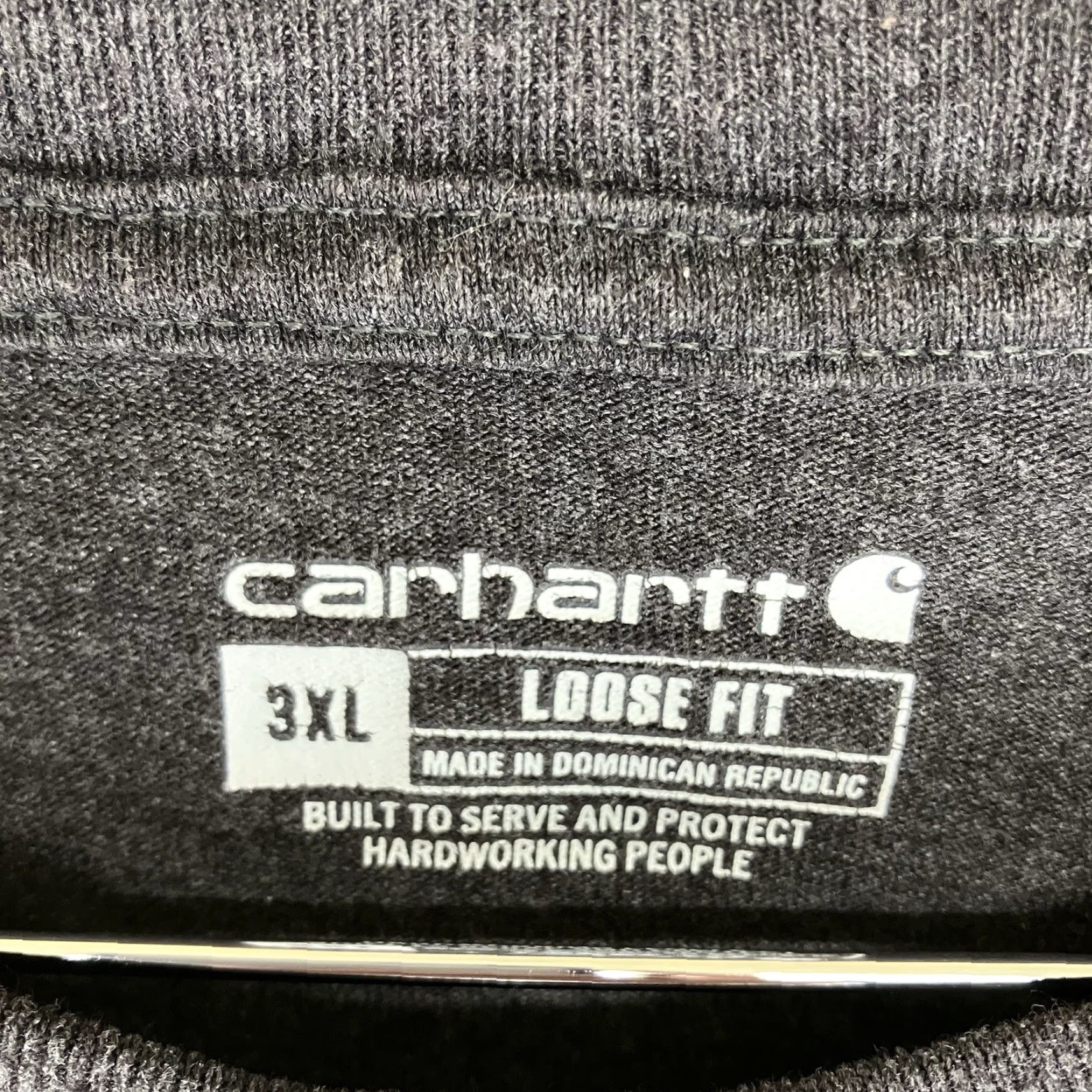 Carhartt Carhartt Mens T-Shirt Charcoal Gray 3XL Long Sleeve Crew Neck Pocket Relaxed Fit All Seasons Logo Size US XXL / EU 58 / 5 - 3 Thumbnail