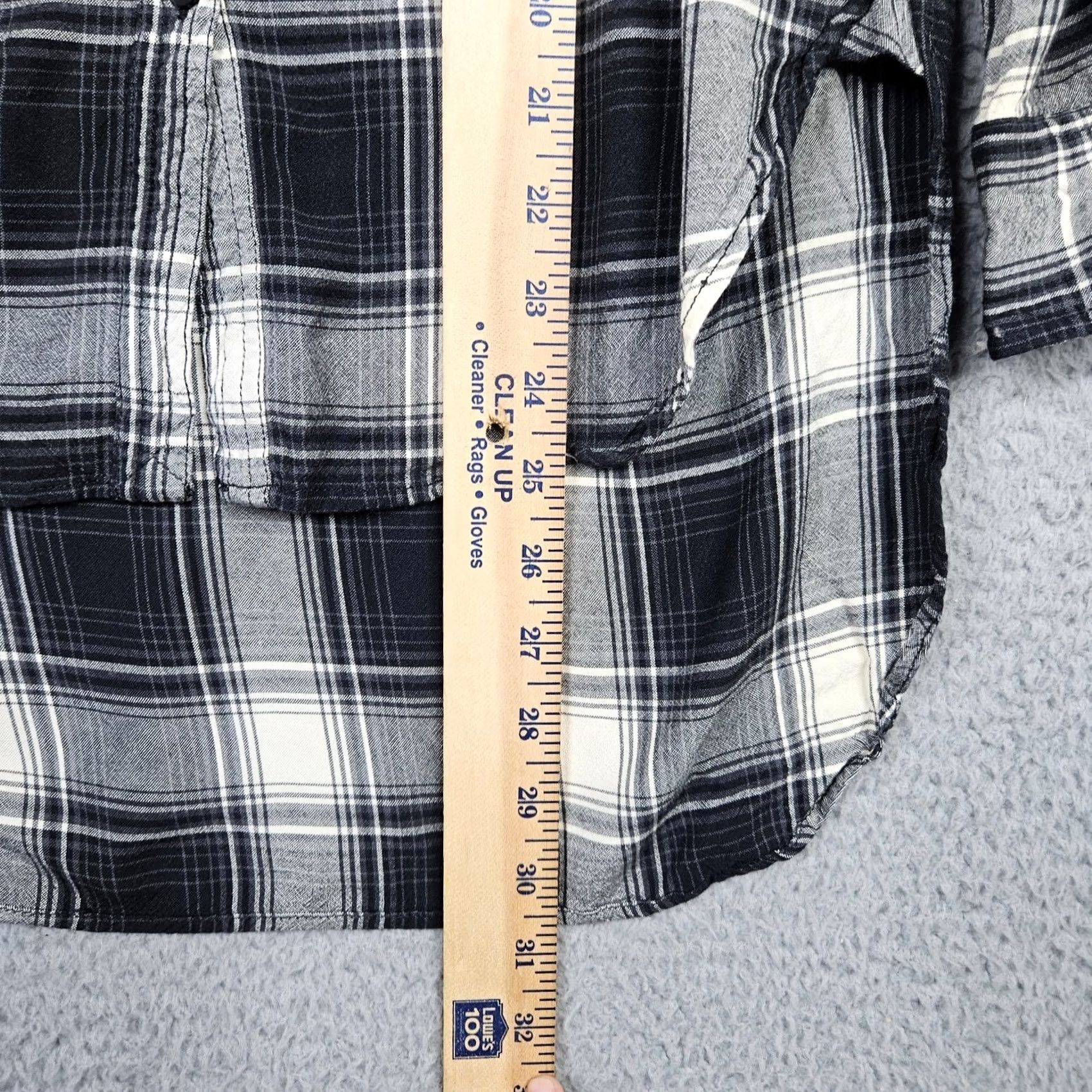 Vintage VINTAGE DENIM & SUPPLY RALPH LAUREN Women's Plaid Button-Up Shirt XS Gray Black Size XS / US 0-2 / IT 36-38 - 7 Thumbnail