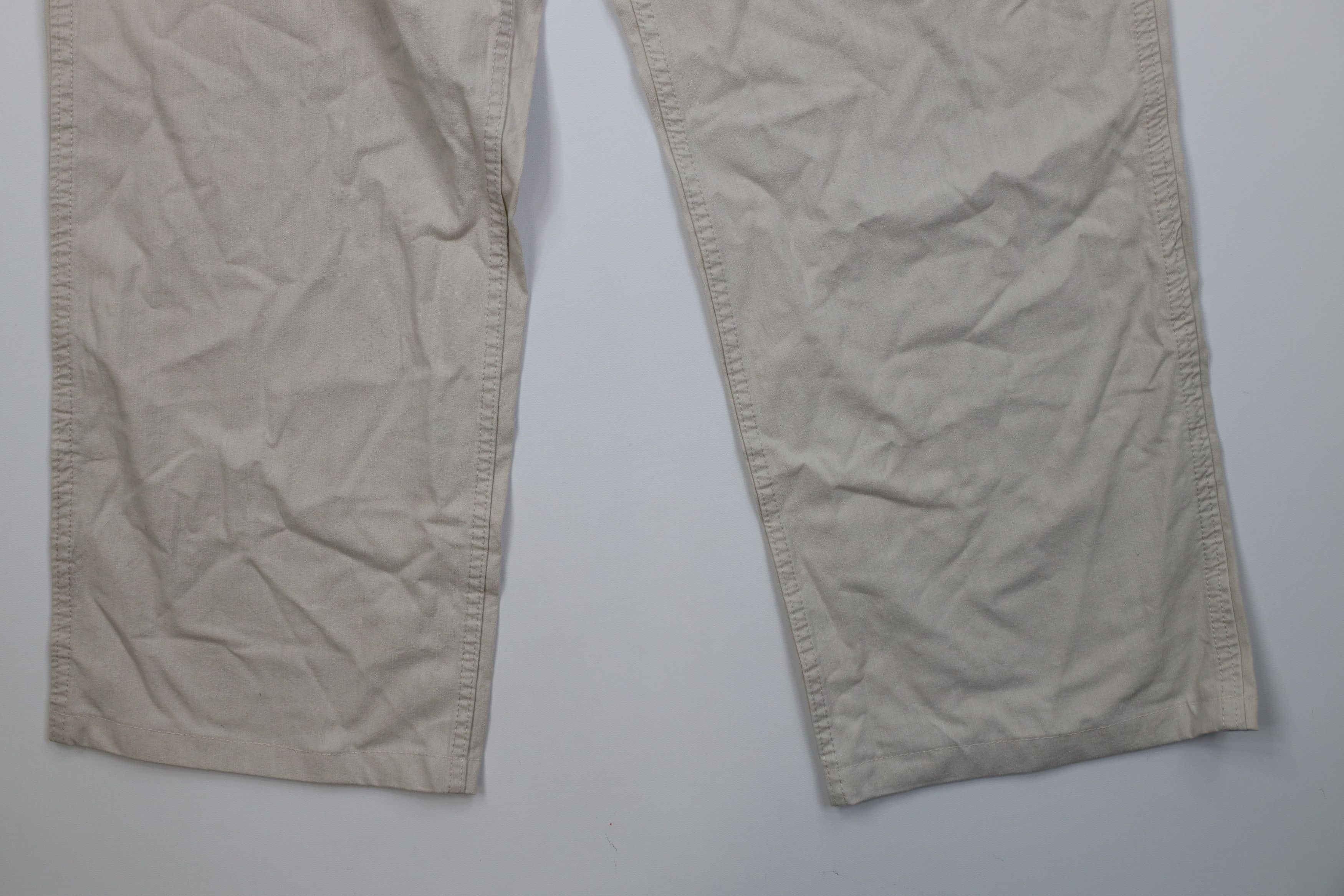 Gap Vintage Y2K 2001 Gap Fly Utility Wide Leg Pants Beige Cotton Size US 36 / EU 52 - 4 Thumbnail