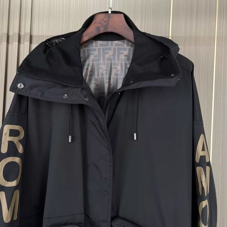 Fendi Fendi Long Printed Windbreaker Coat Size 38 Size M / US 6-8 / IT 42-44 - 3 Thumbnail