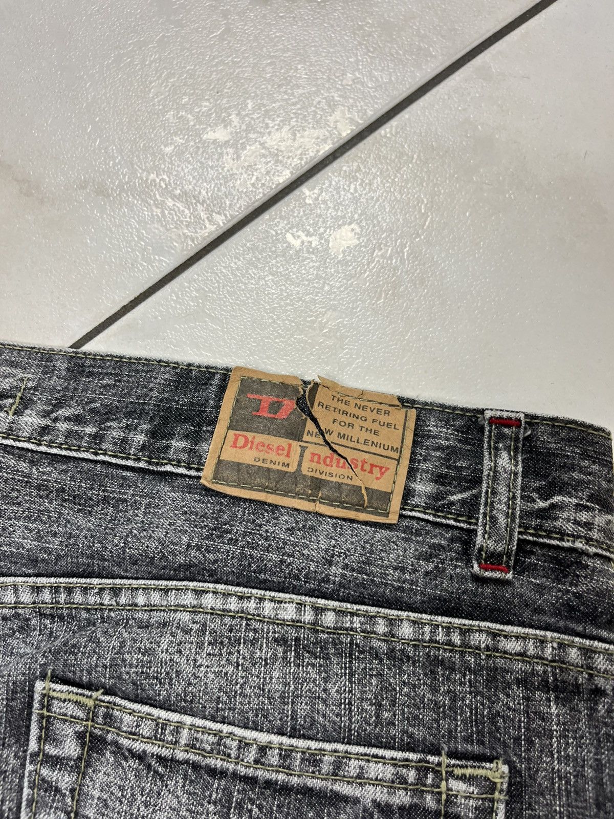 Diesel × Vintage Vintage Diesel baggy distressed denim y2k wide pants washed Size US 36 / EU 52 - 20 Thumbnail