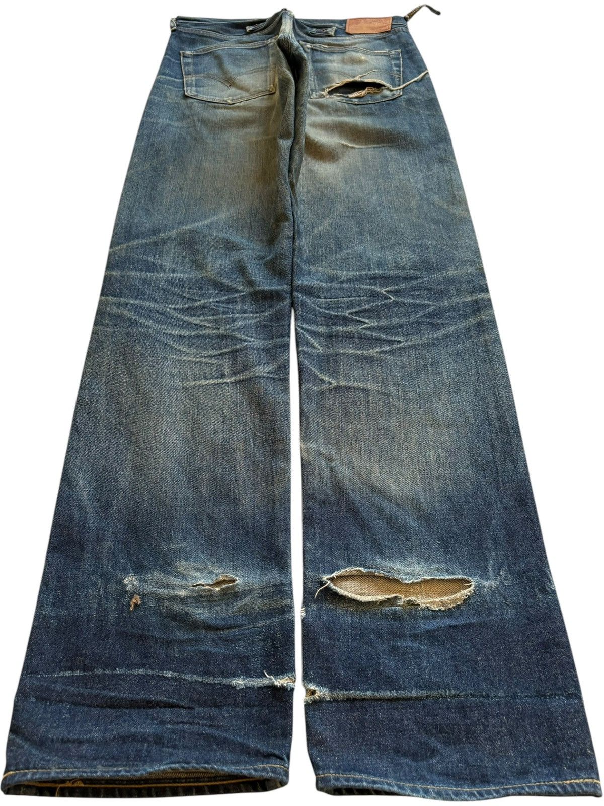 Levi's Vintage 80s Levis 702 XX Big E Selvedge Buckled Baggy Jeans Size US 32 / EU 48 - 3 Thumbnail