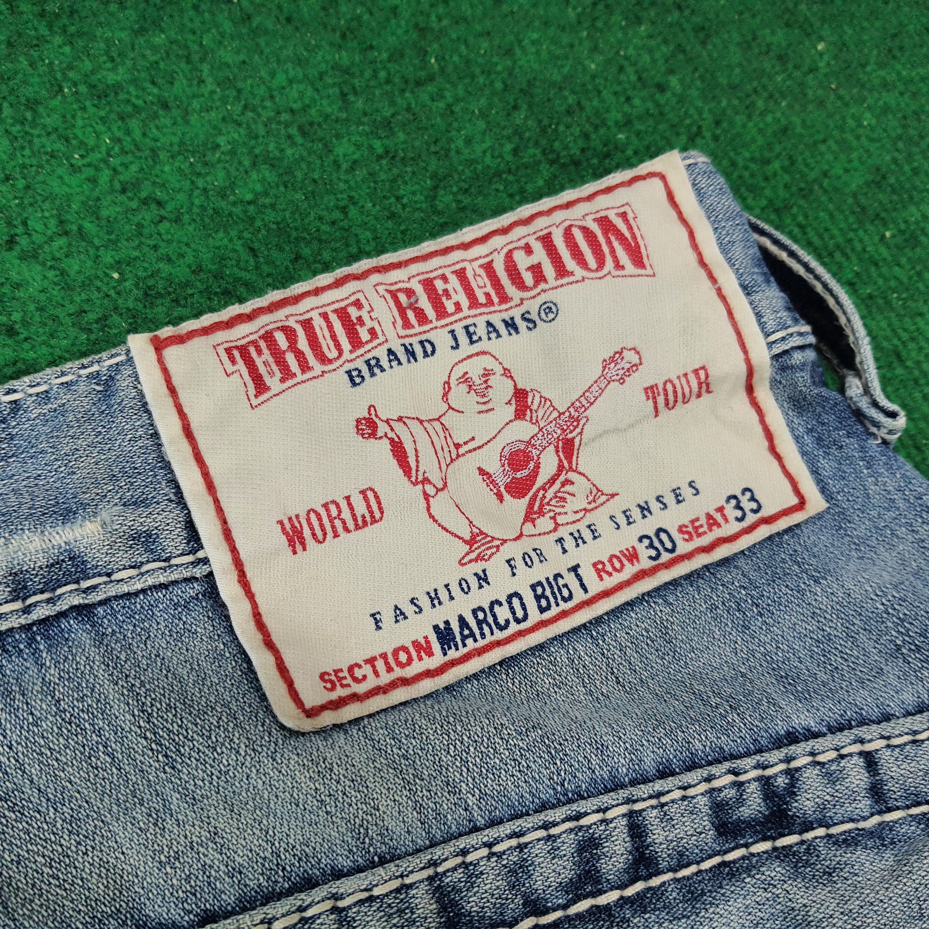 True Religion Vintage True Religion Marco Big T Distressed Jeans C272N13 Size US 33 - 4 Thumbnail