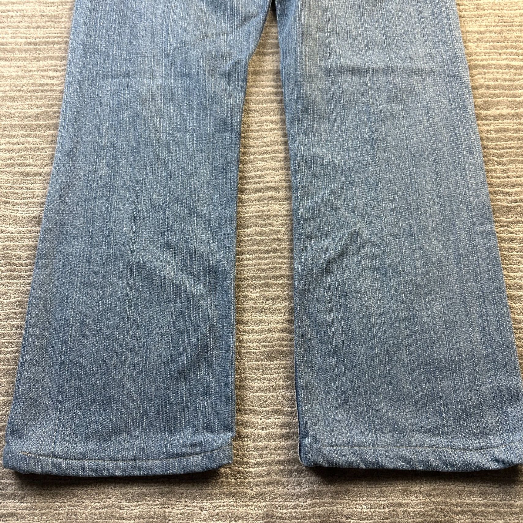 Levi's VINTAGE Levis Jeans Mens 34x31 527 Bootcut Cowboy Blue Denim Faded Low - Levi's 527 Series Jeans Mens 90s Cowboy Bootcut Denim Blue 527 Size US 34 / EU 50 - 5 Thumbnail