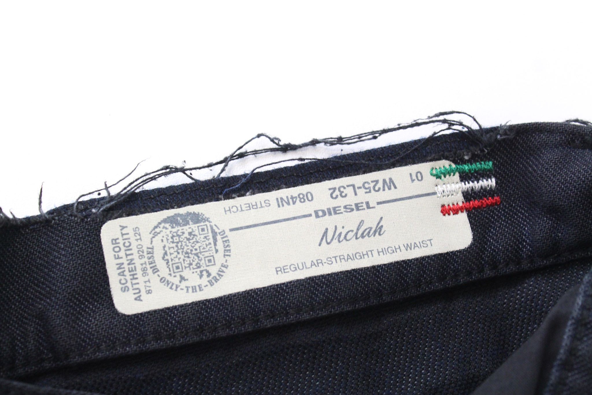 Diesel NICLAH 084NI W25/L32 Blue High Waist Jeans 70520 Size 25" / US 0 / IT 36 - 6 Thumbnail