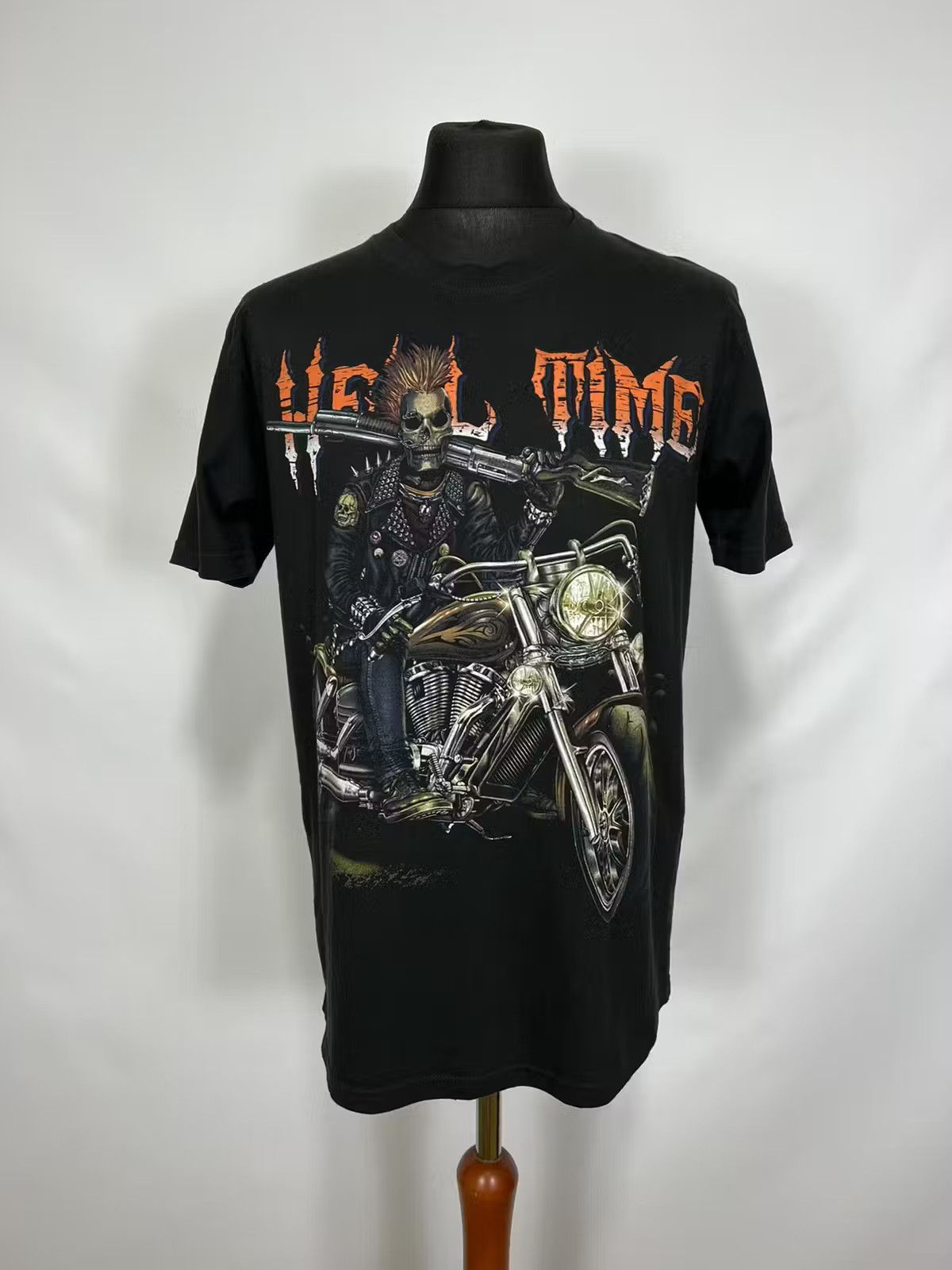 Band Tees × Vintage Vintage Hell time biker tee Size US L / EU 52-54 / 3 - 1 Thumbnail