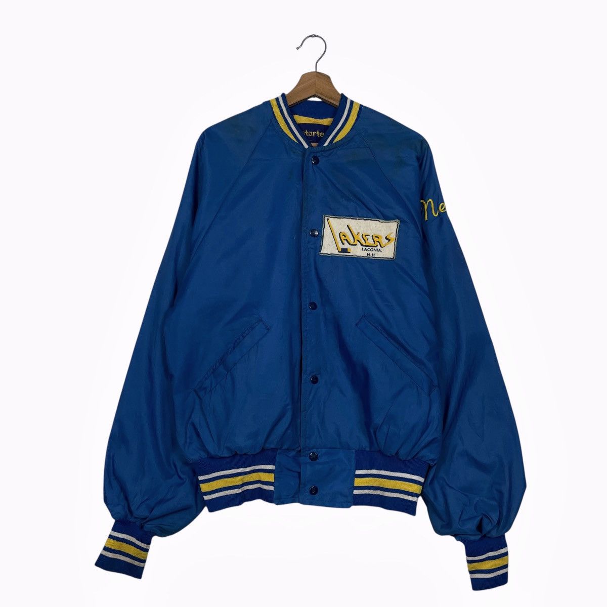 Starter Vintage 70s Starter Lakers Ice Hockey Nylon Bomber Jacket Size US XL / EU 56 / 4 - 1 Thumbnail