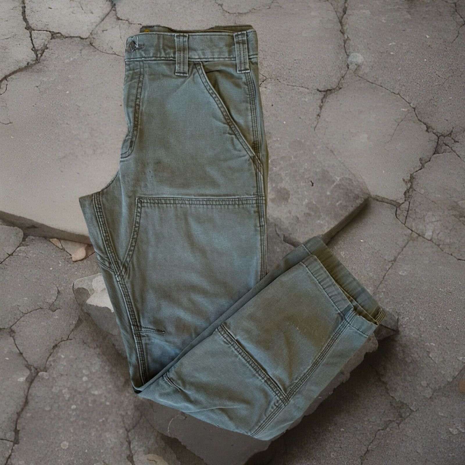 Carhartt Carhartt Double Knee Pants 32 Green Workwear Carpenters WIP Size US 32 / EU 48 - 1 Thumbnail
