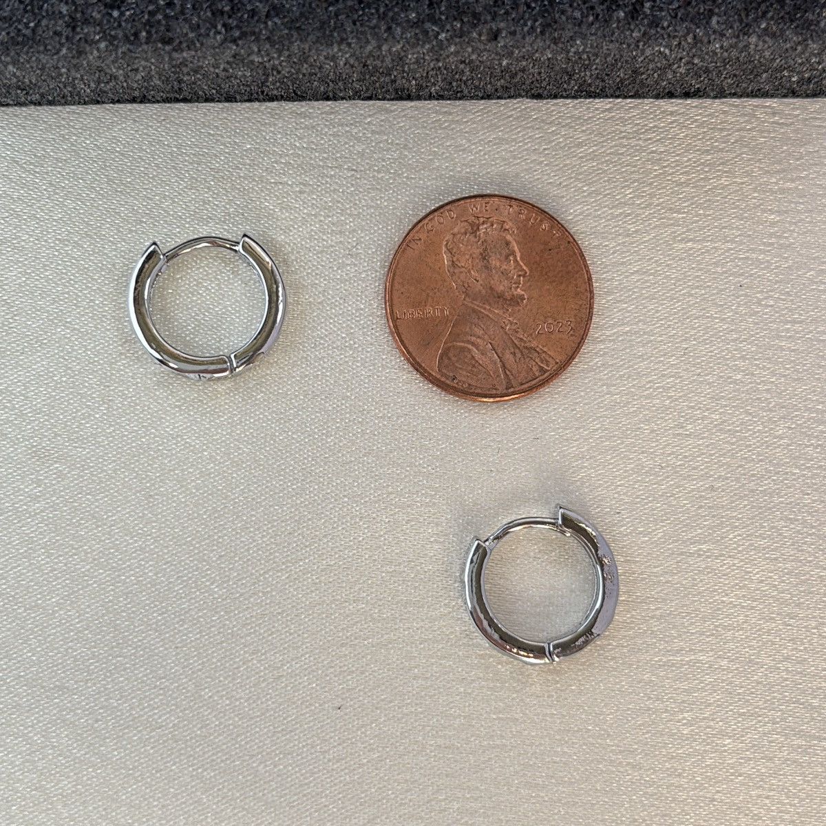Other 13mm Small Silver Hoop Earrings for Men Women Size ONE SIZE - 5 Thumbnail