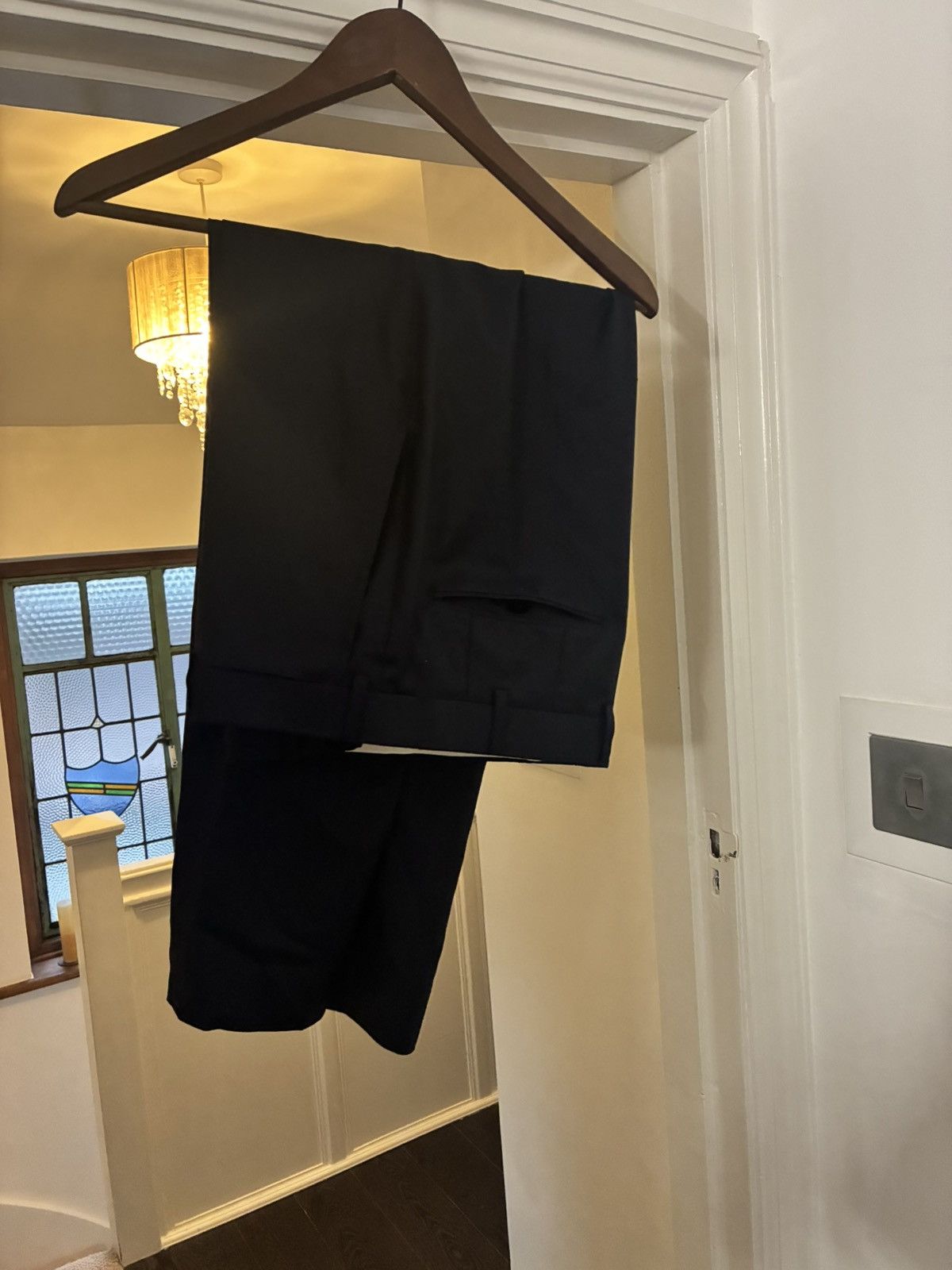 Isaia navy wool trousers w34