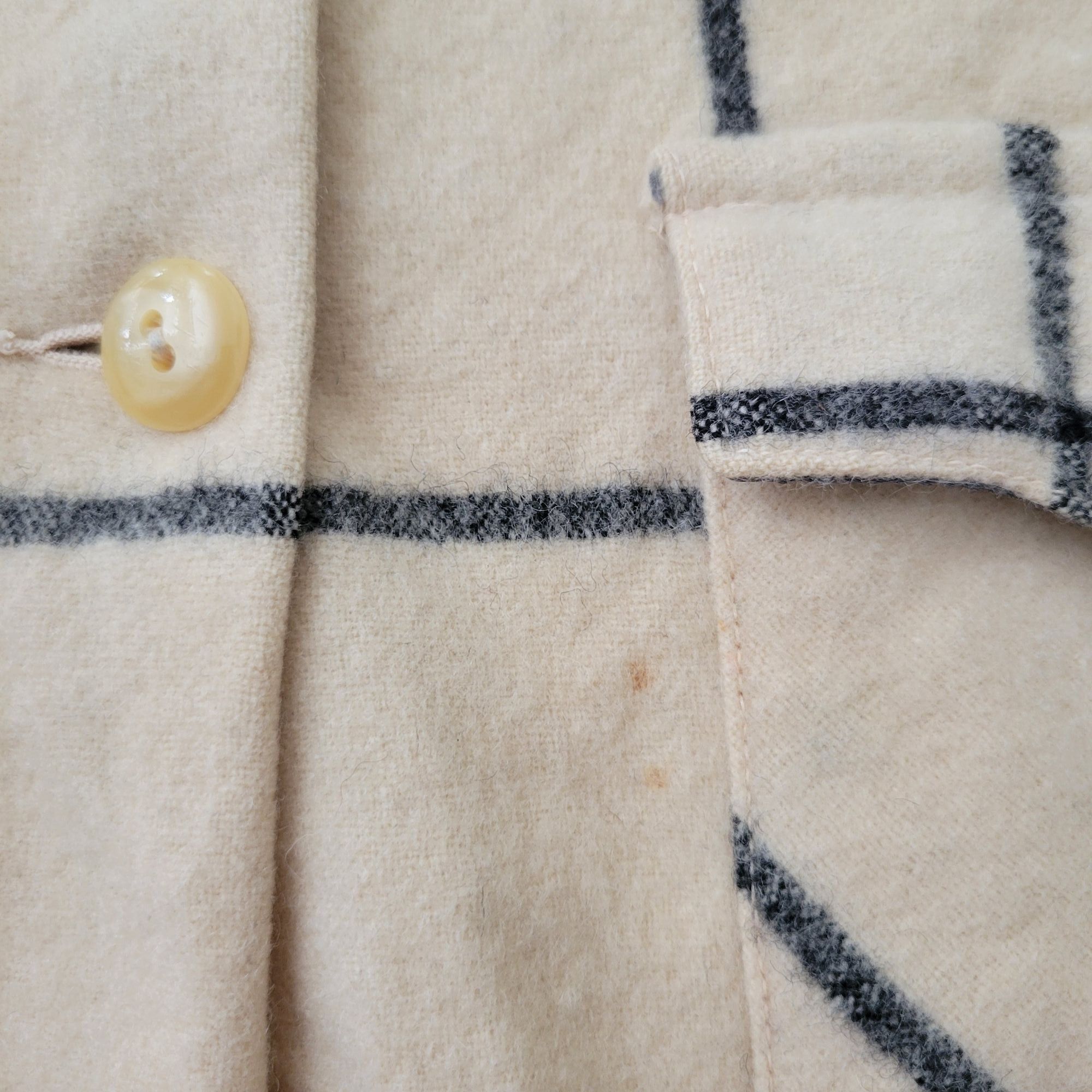 Vintage Vintage Timberline Wool Jacket Concordia S Cream Black Plaid Size S / US 4 / IT 40 - 6 Thumbnail