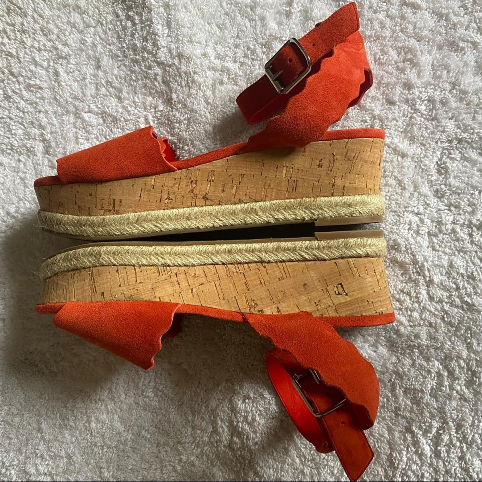 Other Marc Fisher Faitful Coral Suede Platform Espadrille Size US 9.5 / IT 39.5 - 7 Thumbnail
