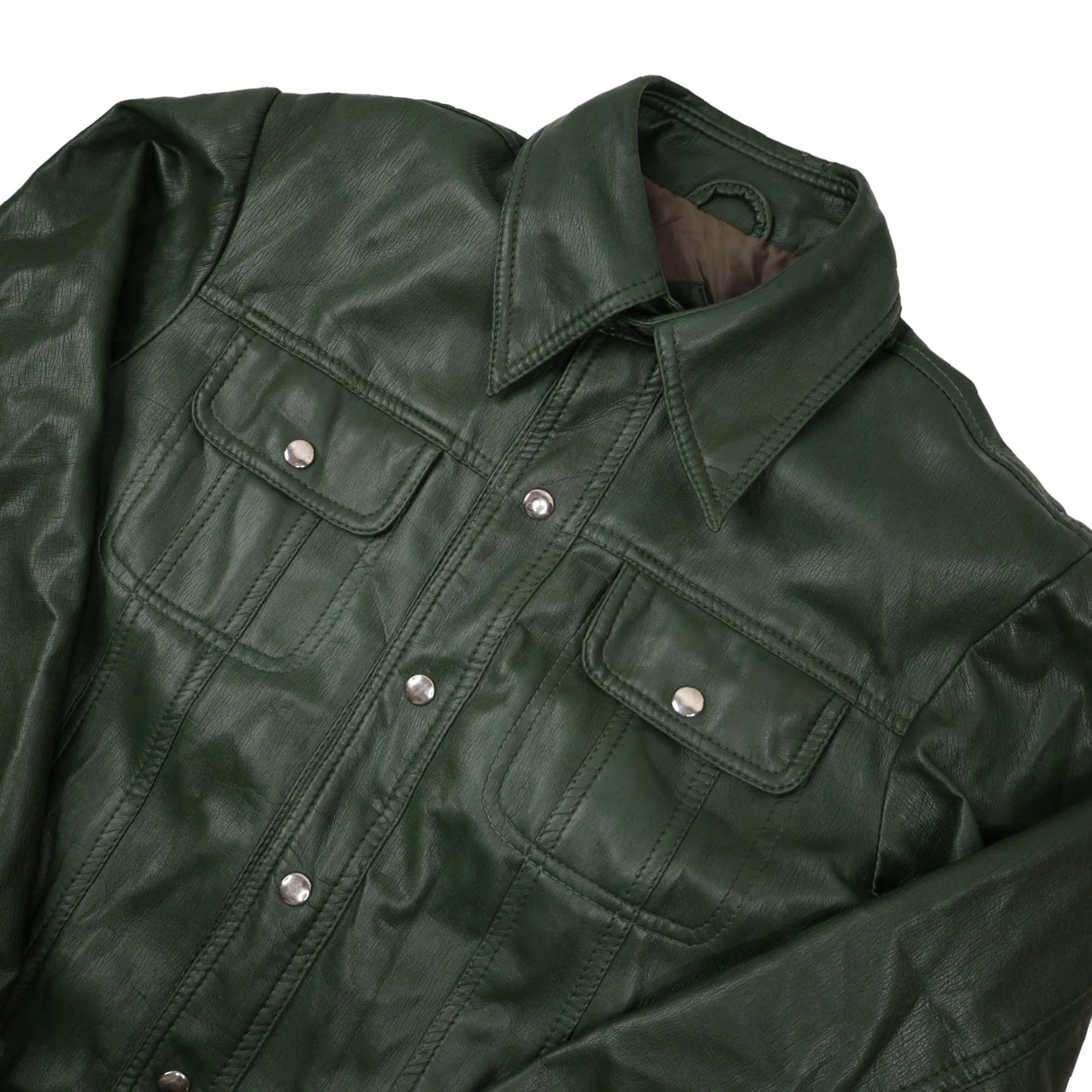 Vintage VINTAGE Brigadier Halco Jacket PVC Green M Mens Size US M / EU 48-50 / 2 - 2 Thumbnail
