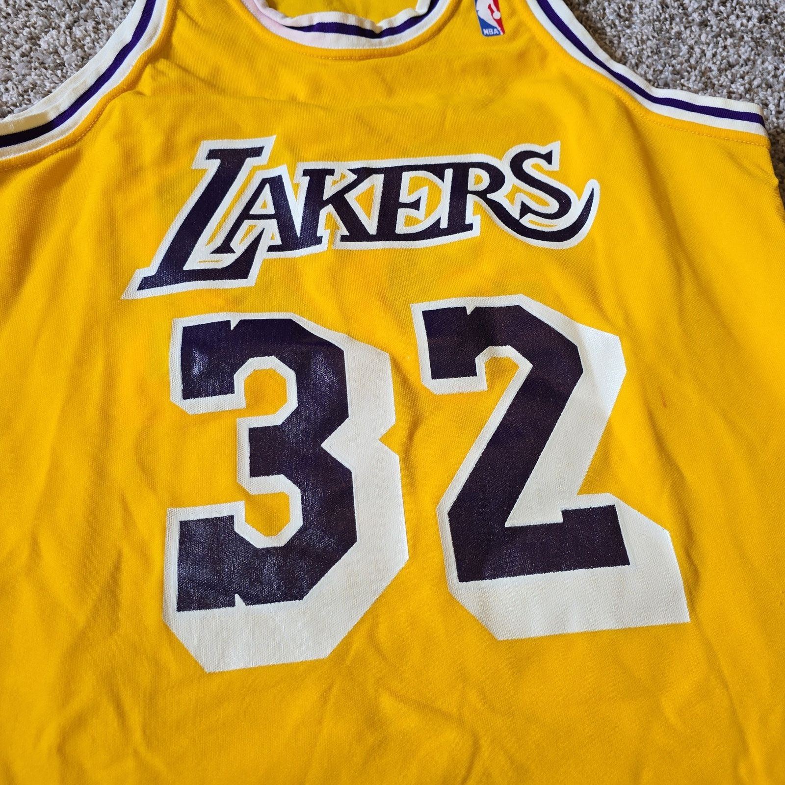 Vintage Los Angeles Lakers Magic Johnson Sand-Knit Jersey L/M Size US L / EU 52-54 / 3 - 2 Thumbnail