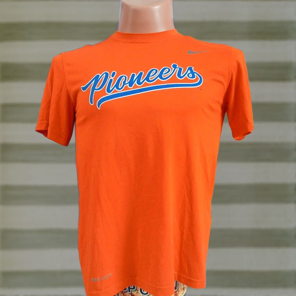 Nike Nike Dri-FIT Olentangy Orange Pioneers High School T-Shirt Mens Medium Orange L/S Graphic Print Crew Neck Football) Size US M / EU 48-50 / 2 - 1 Thumbnail