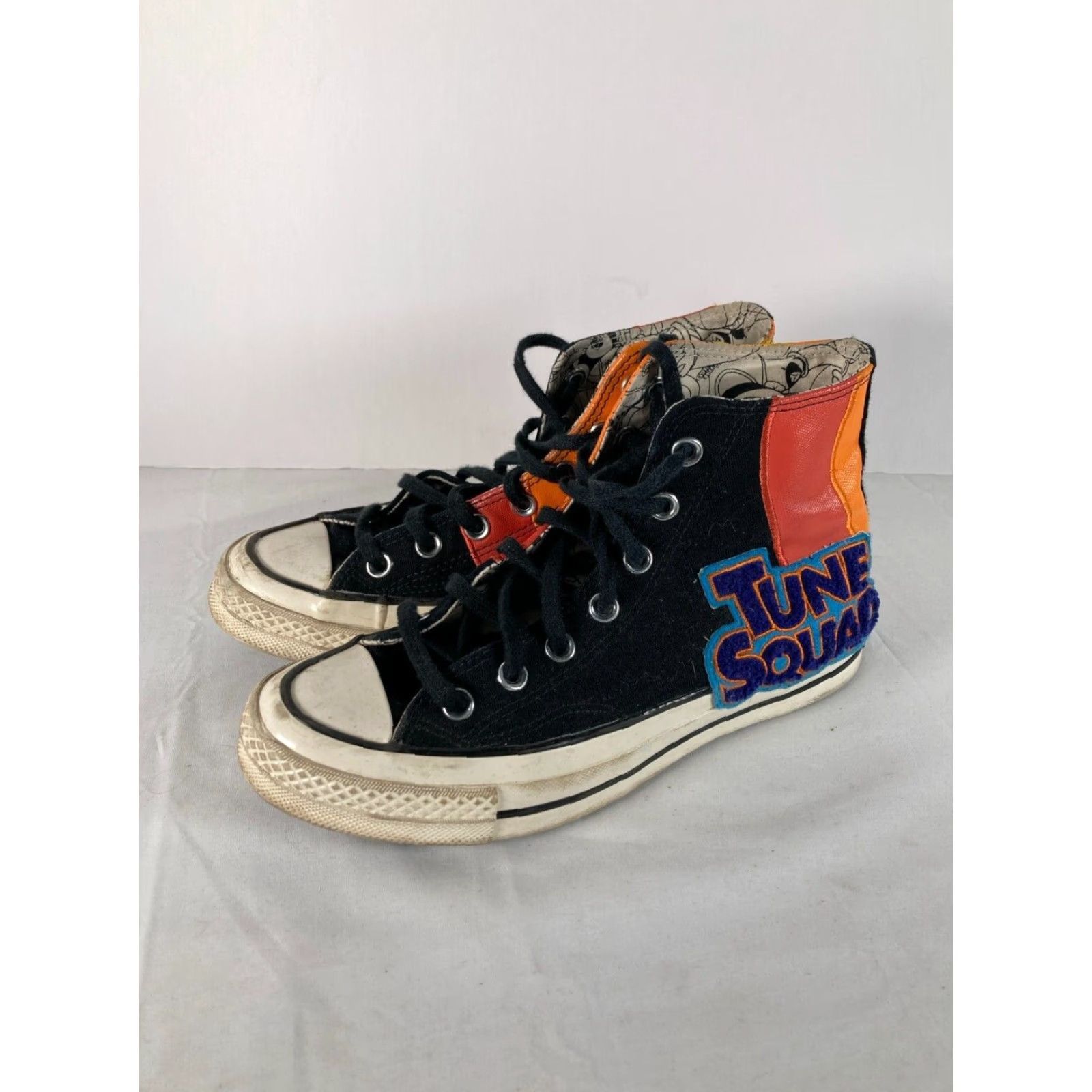 Converse Converse Chuck Taylor All Star Hi Space Jam Mens 7 Tune Squad Mens 5 Black Colorblock Lace Up High Top Athletic Sneaker 90s Space Mens Shoes Size ONE SIZE - 3 Thumbnail