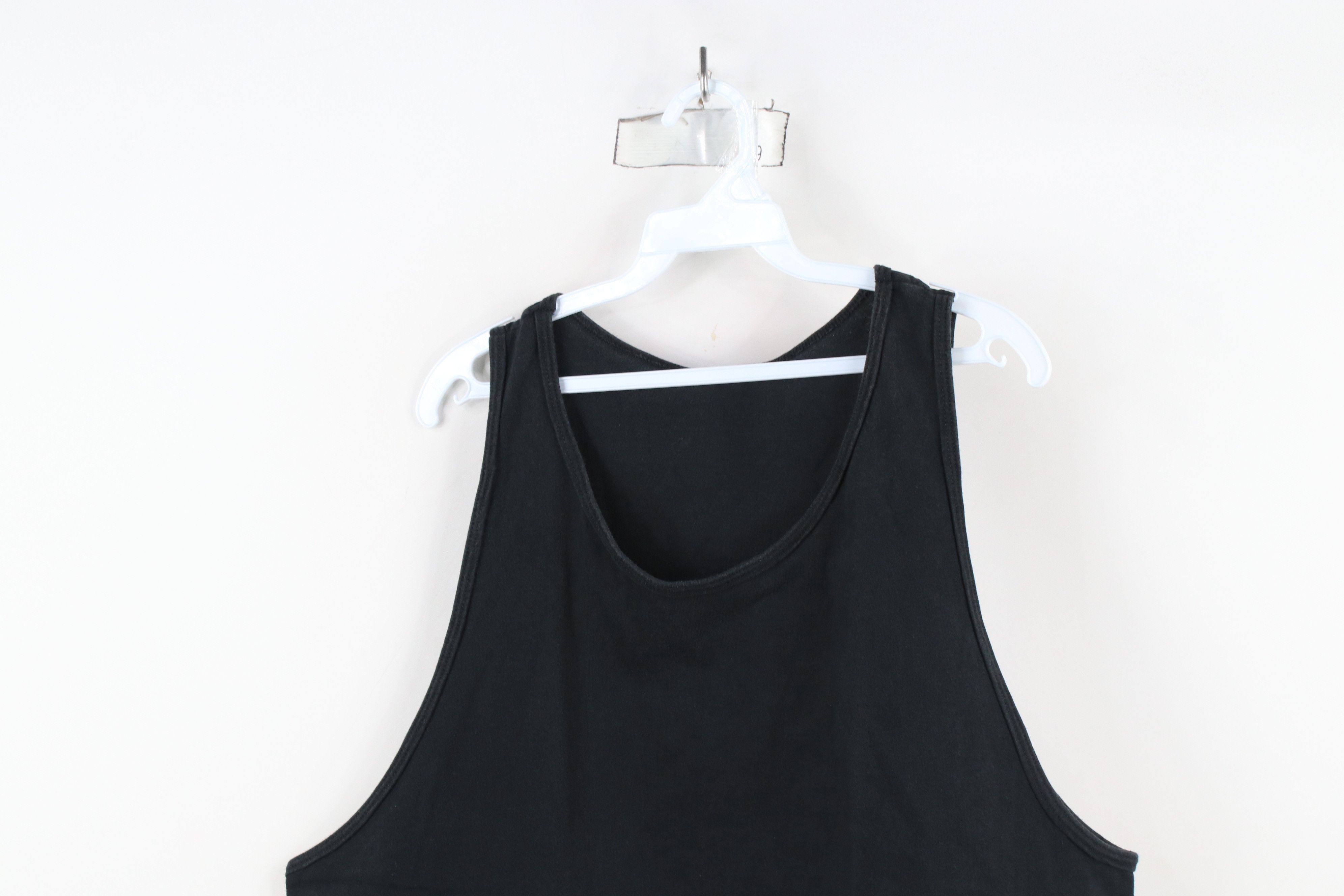 Vintage Vintage 90s Streetwear Blank Tank Top T-Shirt Black Cotton Size US L / EU 52-54 / 3 - 2 Thumbnail