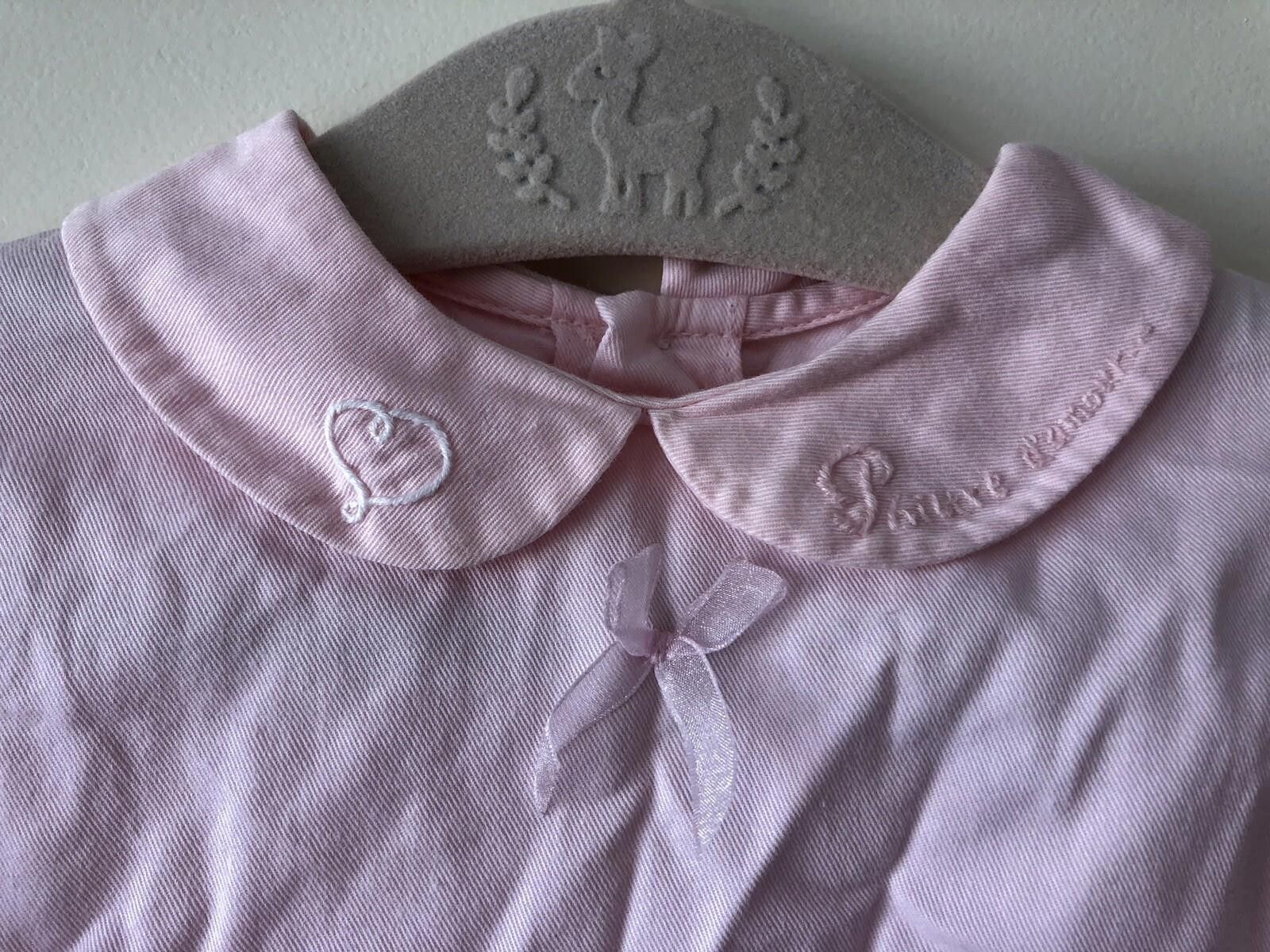 Designer Jacadi Pink Long Sleeve Baby Girl Shirt Size 6M Size US XXS / EU 40 - 2 Thumbnail