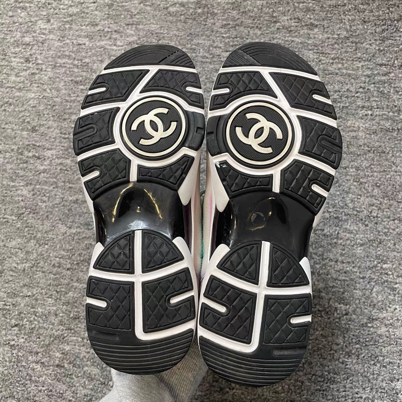 Chanel CHANEL Multicolor Cashmere Sneakers K12 Size US 5.5 / IT 35.5 - 3 Thumbnail