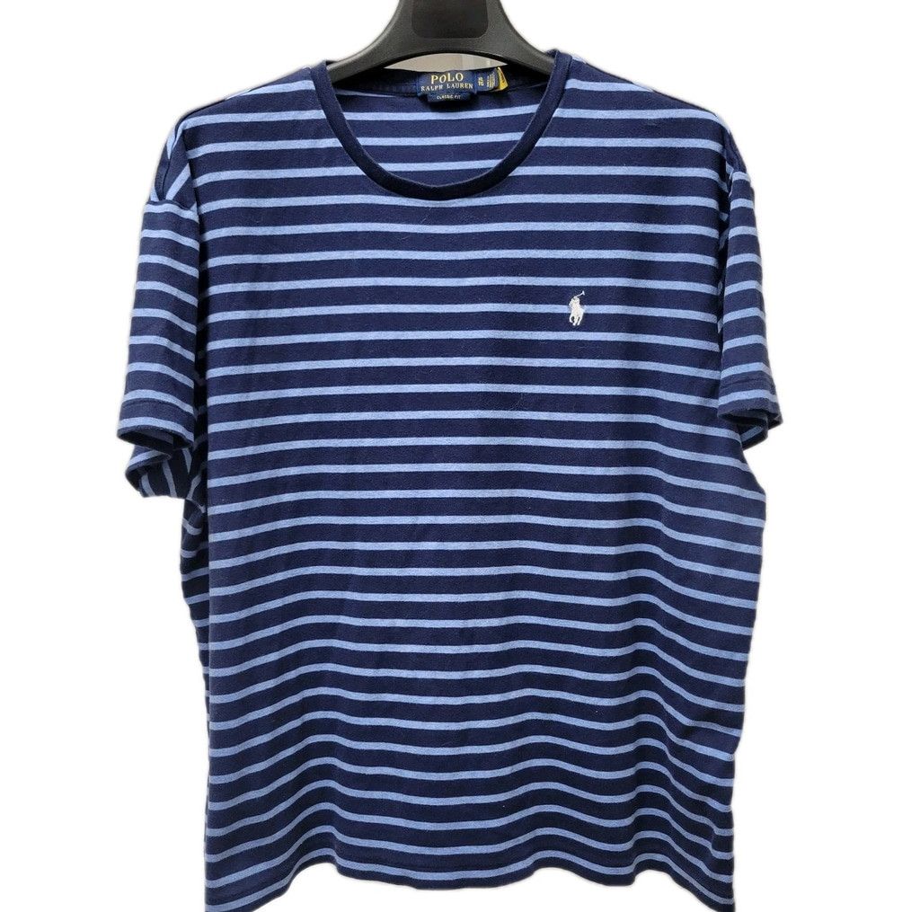 Polo Ralph Lauren Polo Ralph Lauren Blue Striped Crewneck Classic Fit Size US XL / EU 56 / 4 - 2 Thumbnail