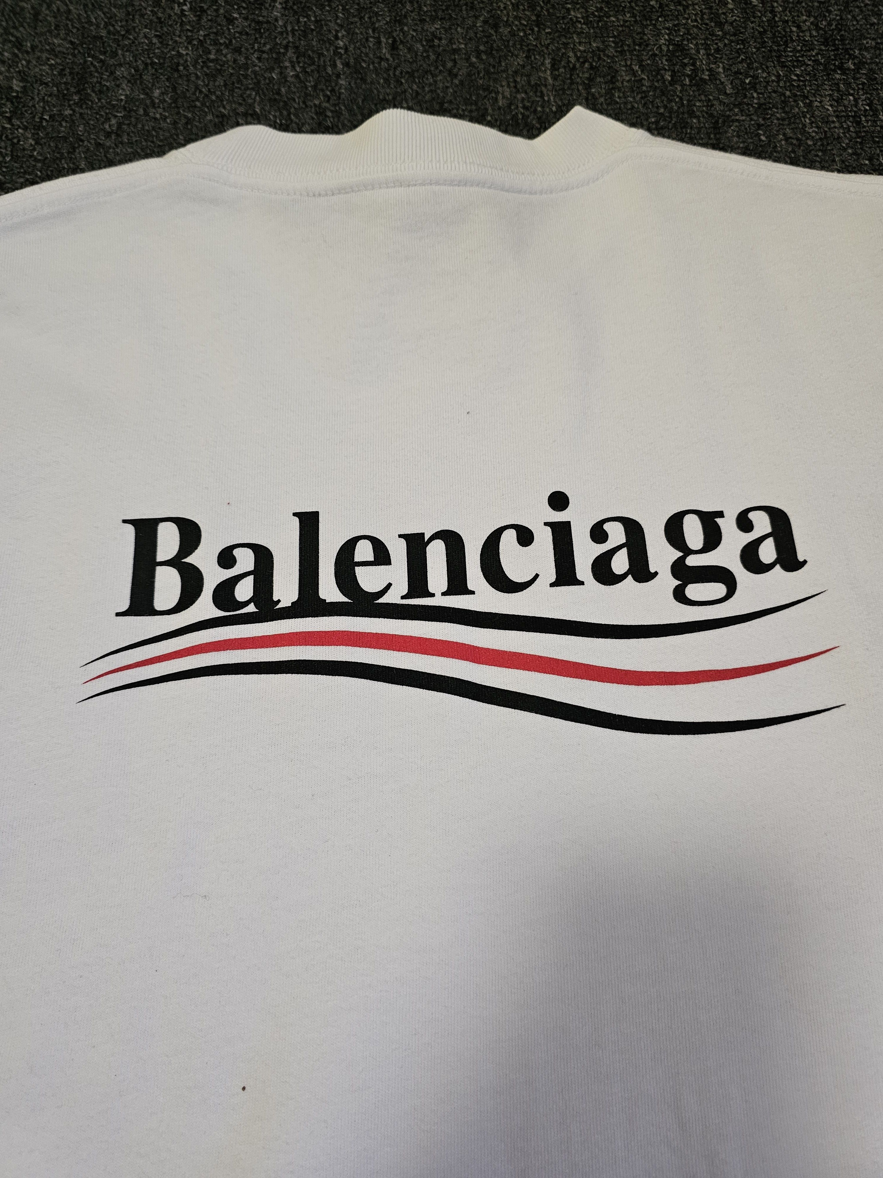 Balenciaga Balenciaga Men's White Oversized T-Shirt XXS Size US XXS / EU 40 - 5 Thumbnail