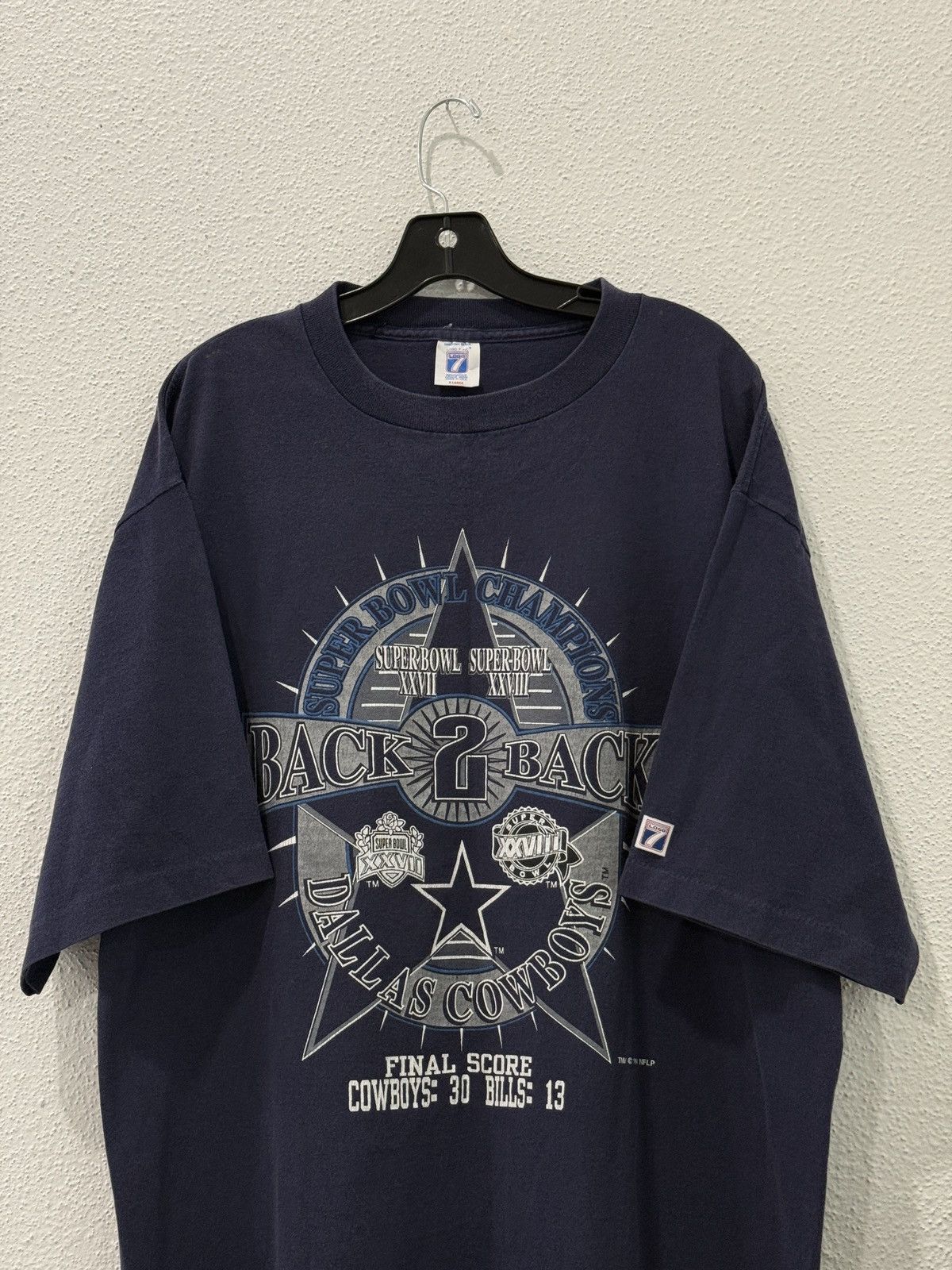 Logo 7 Vintage 1994 Logo 7 Dallas Cowboys Back 2 Back Champion Tee Size US XL / EU 56 / 4 - 2 Thumbnail