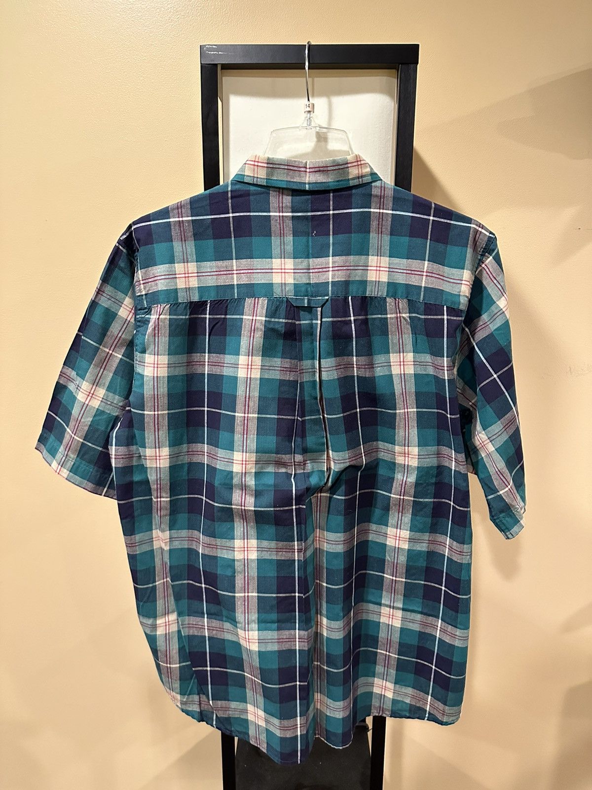 Vintage Vintage Knights of Round Table Plaid Green Button Up Shirt Size US L / EU 52-54 / 3 - 2 Thumbnail