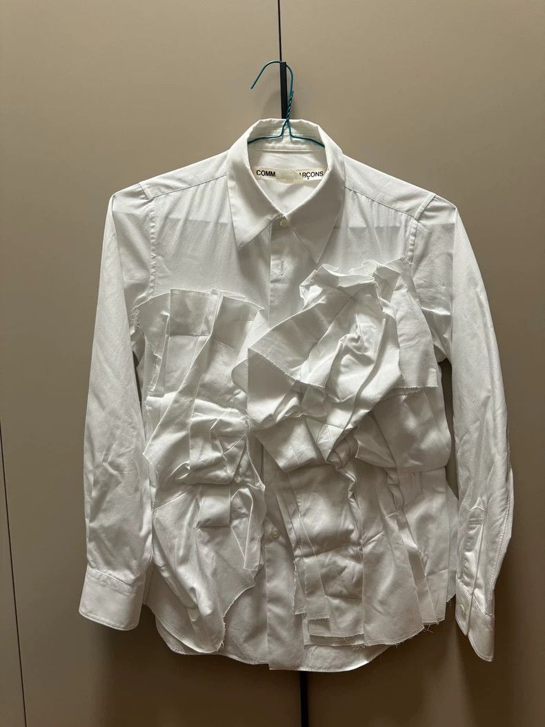 Comme Des Garcons White pleated shirt 2502-Nextarrow