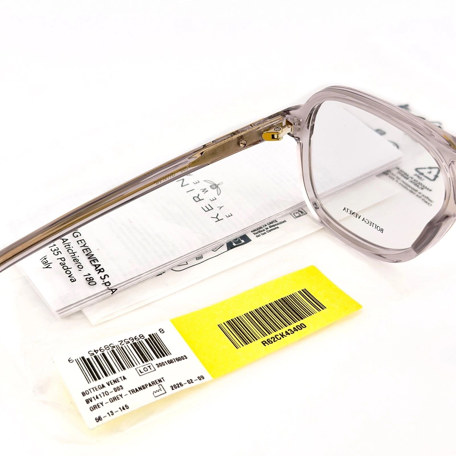 Bottega Veneta BOTTEGA VENETA 1417 CLASSIC BV1417O Crystal Ribbon 003 Size ONE SIZE - 6 Thumbnail