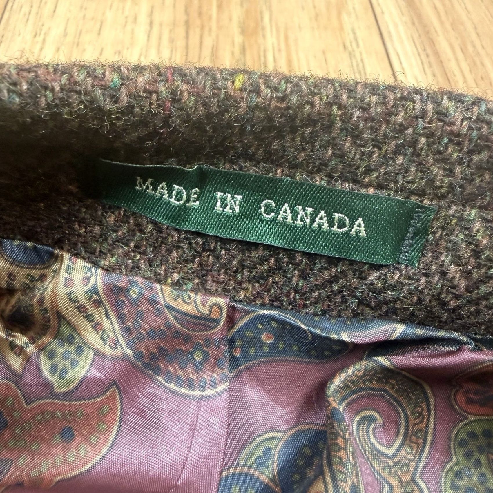 Ralph Lauren Lauren Ralph Lauren Blazer Mens Wool 41R Houndstooth Paisley Lining Brown 42 Regular Overcoat Womens Men’s? Size 42R - 4 Thumbnail