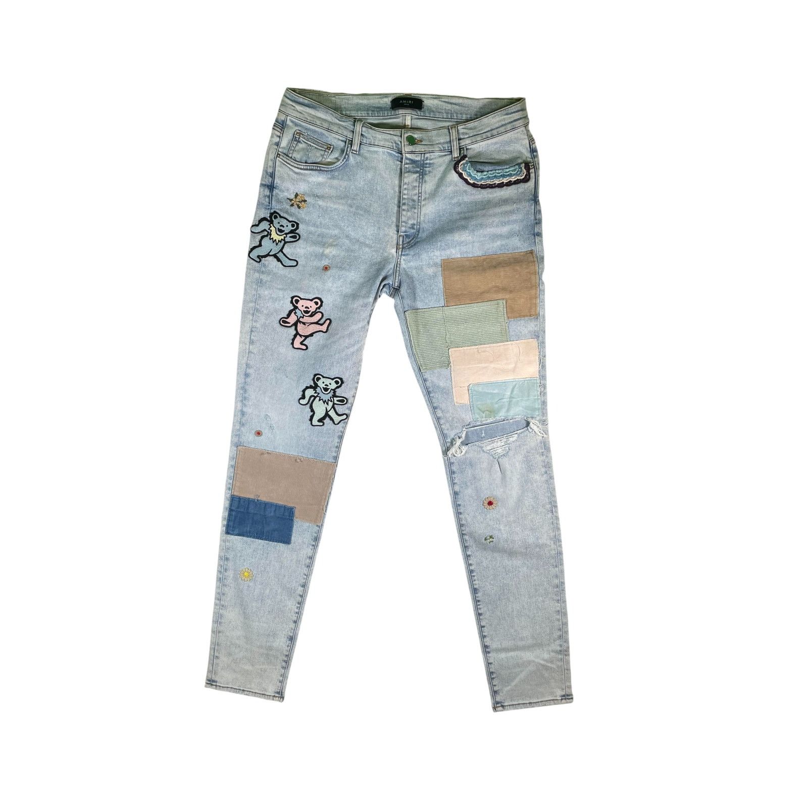 Amiri Amiri Grateful Dead Light Wash Jeans Size US 38 / EU 54 - 1 Thumbnail